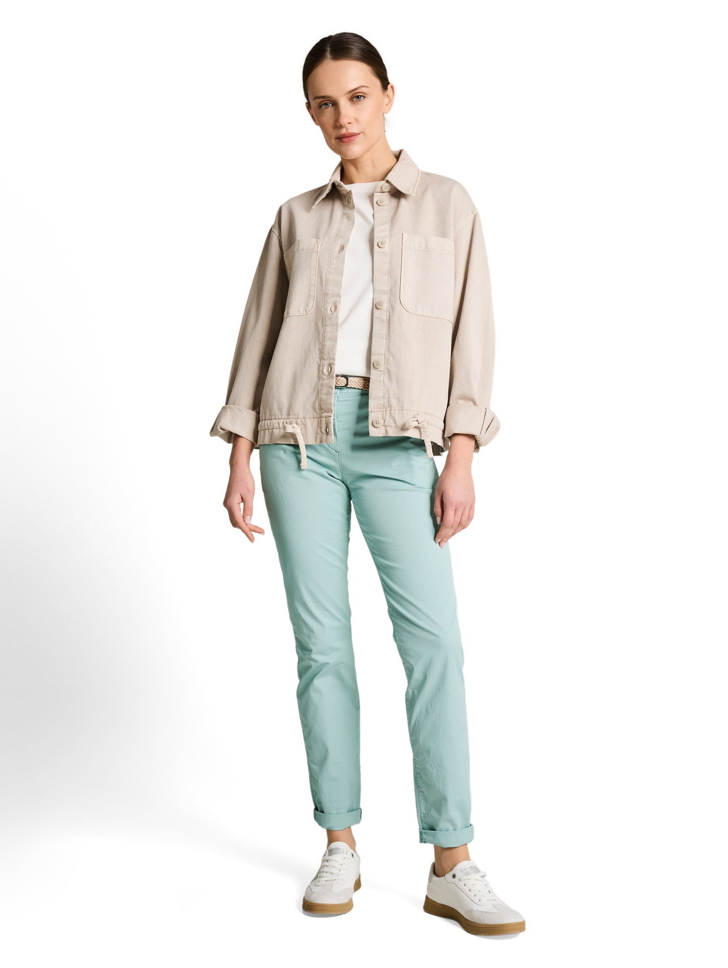 Slim Chino Hose mit Gürtel