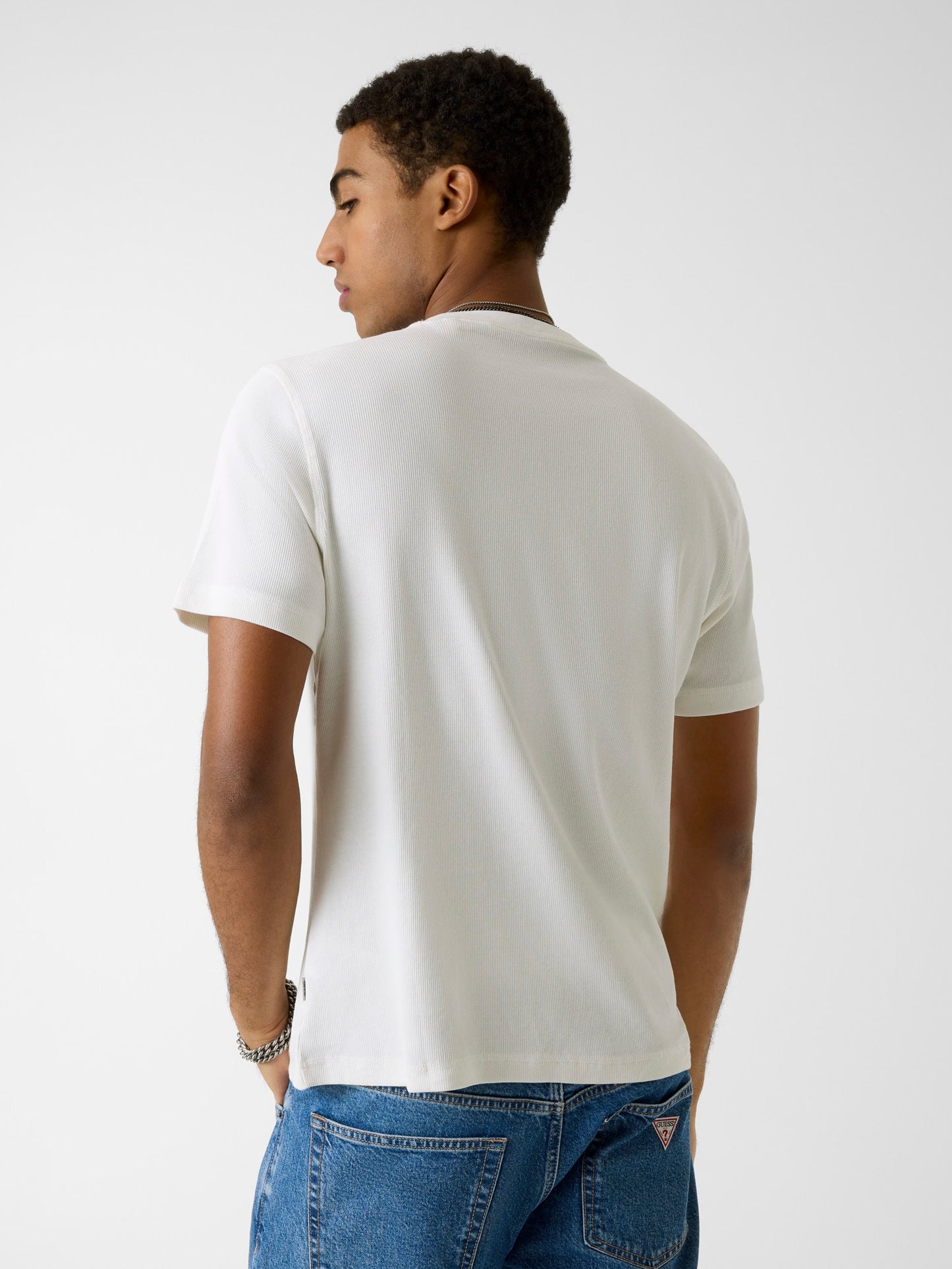 GJ SLIM FIT RIBBED T SHIRT
