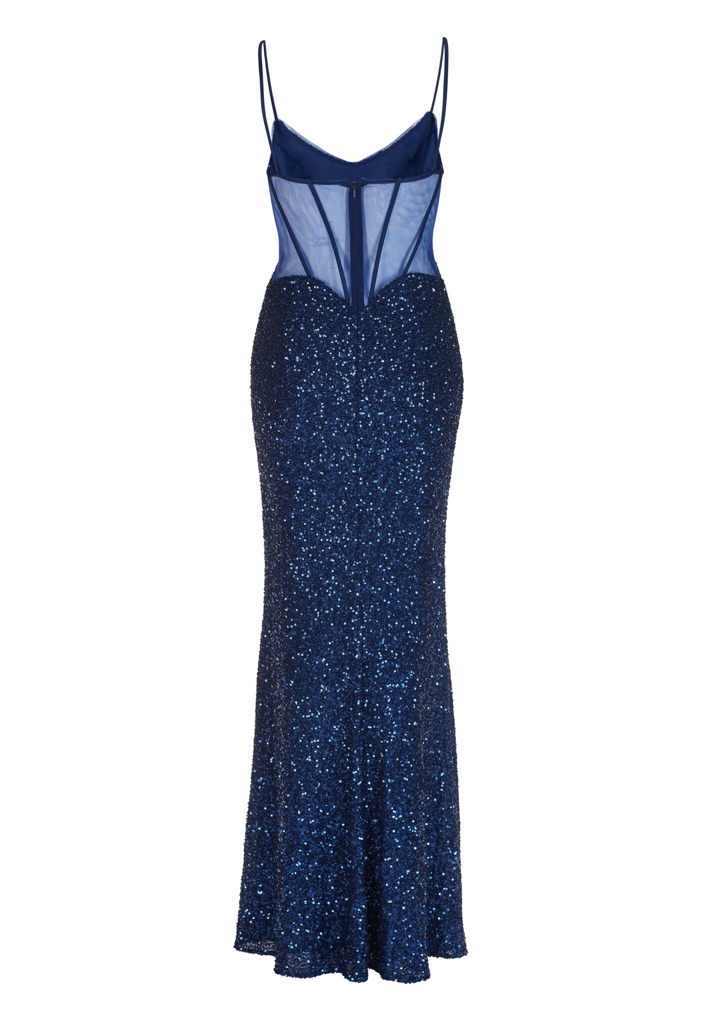 Slipdress mit transparenter Rückenpartie