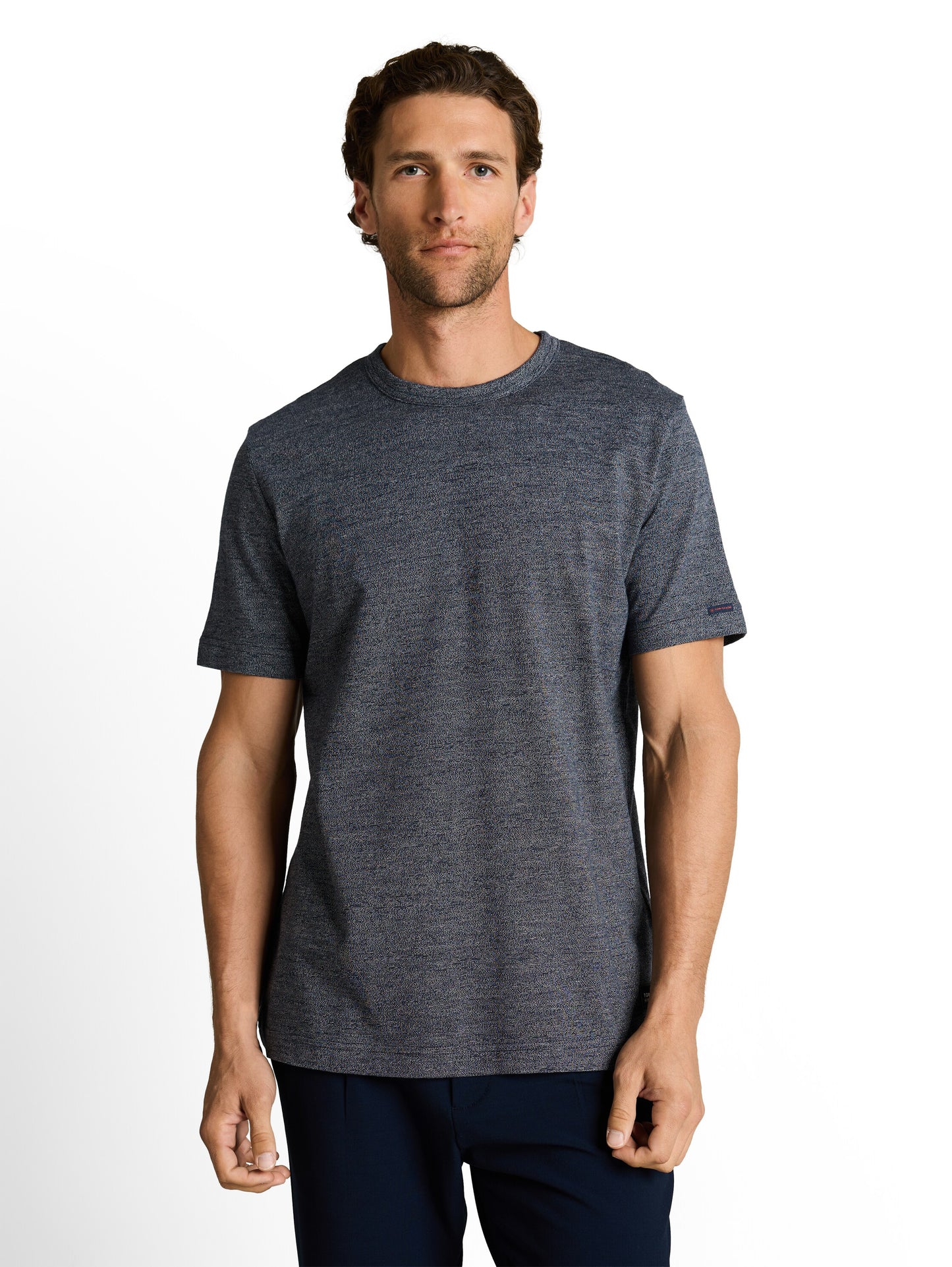 T-Shirt in Melange-Optik