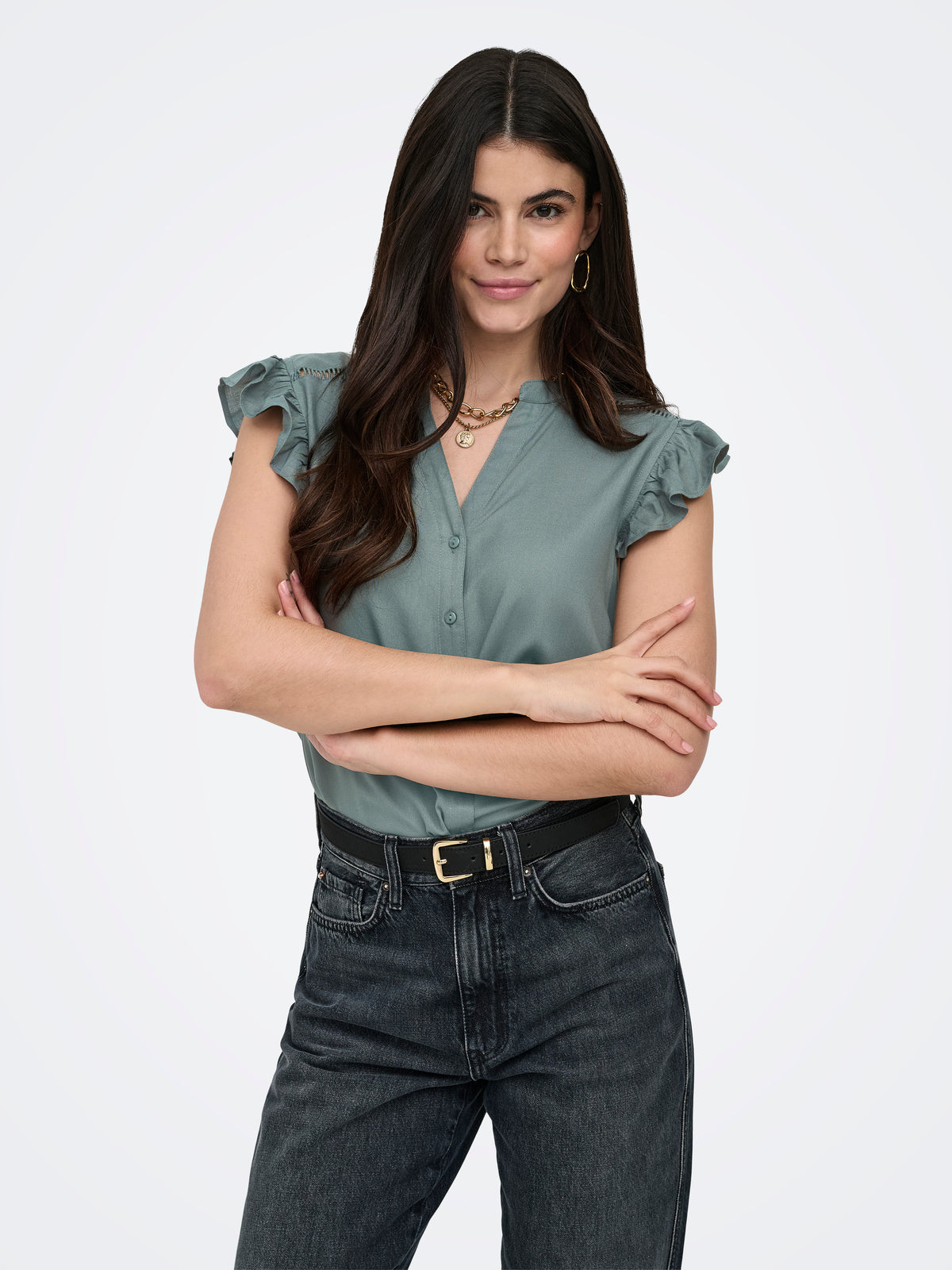 ONLROSELLA LIFE CAPSLEEVE SHIRT WVN NOOS