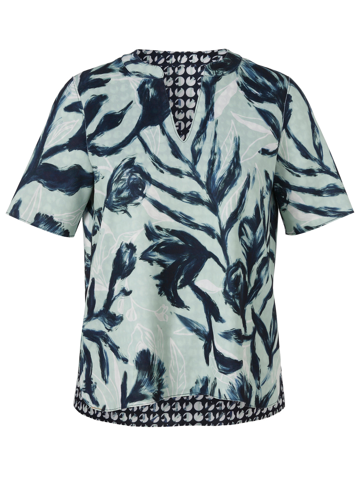 T-Shirt V-Ausschnitt 1/2 Arm Druck