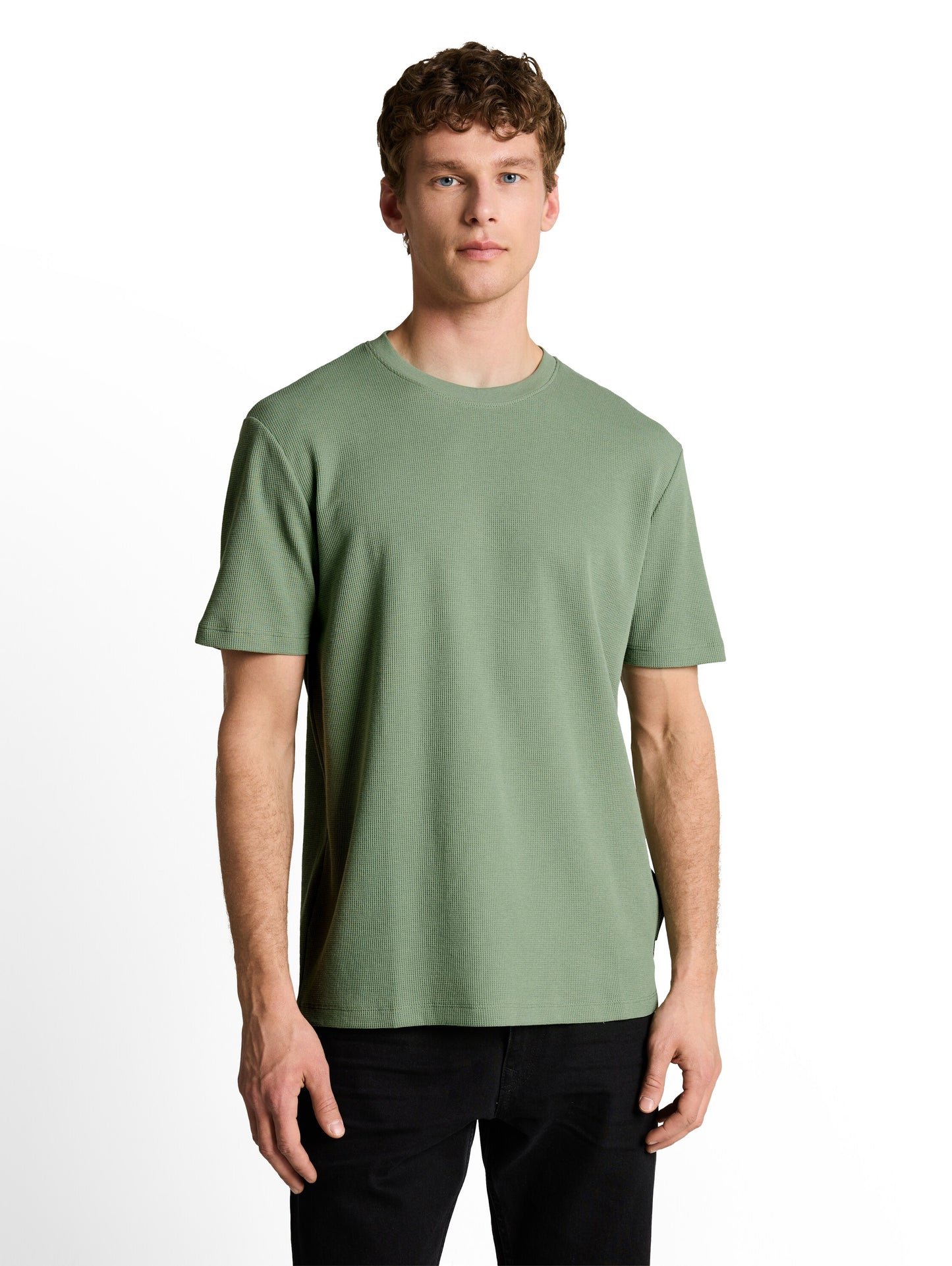 T-Shirt mit Waffelstruktur