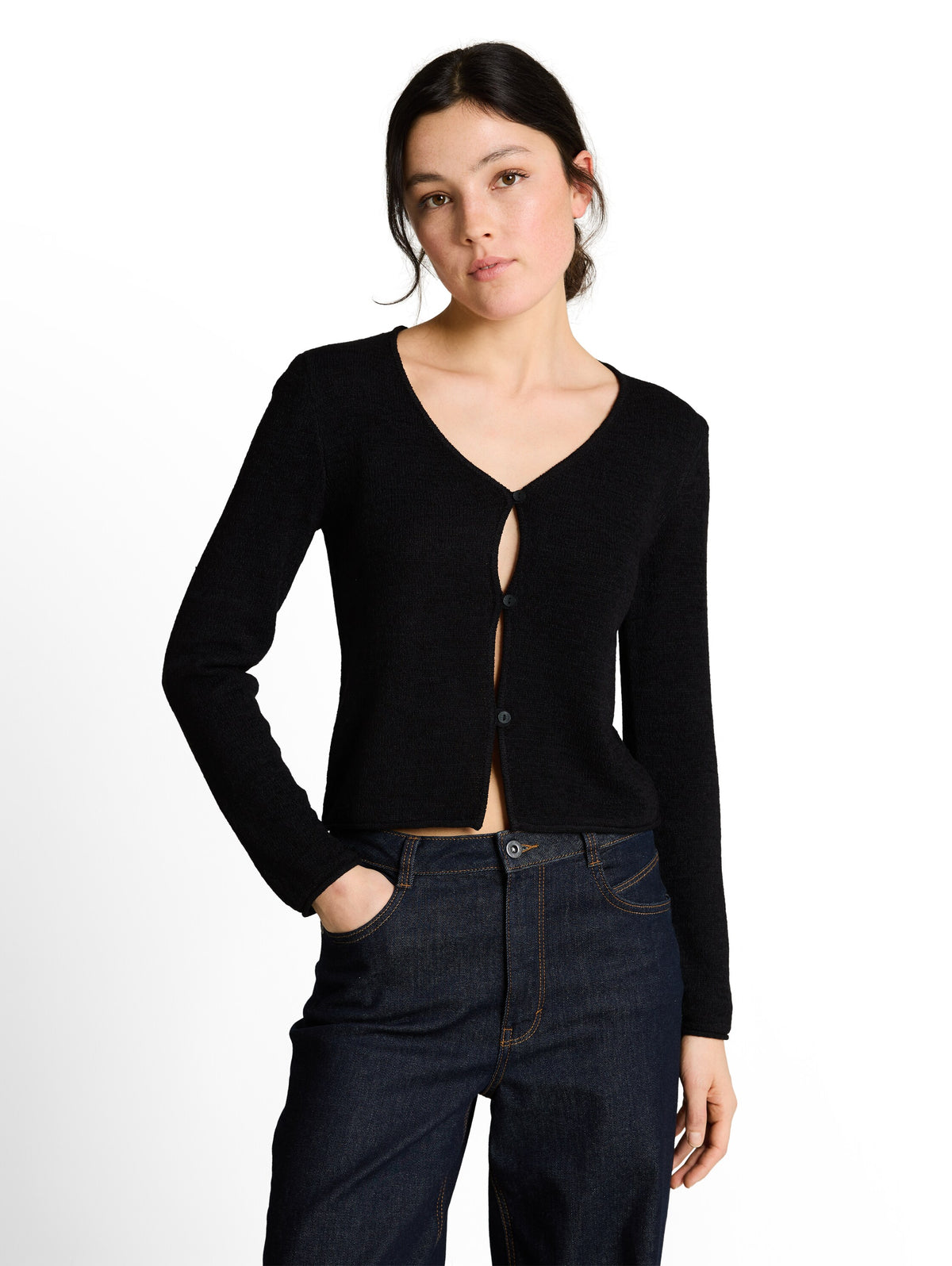 Cardigan mit V-Ausschnitt