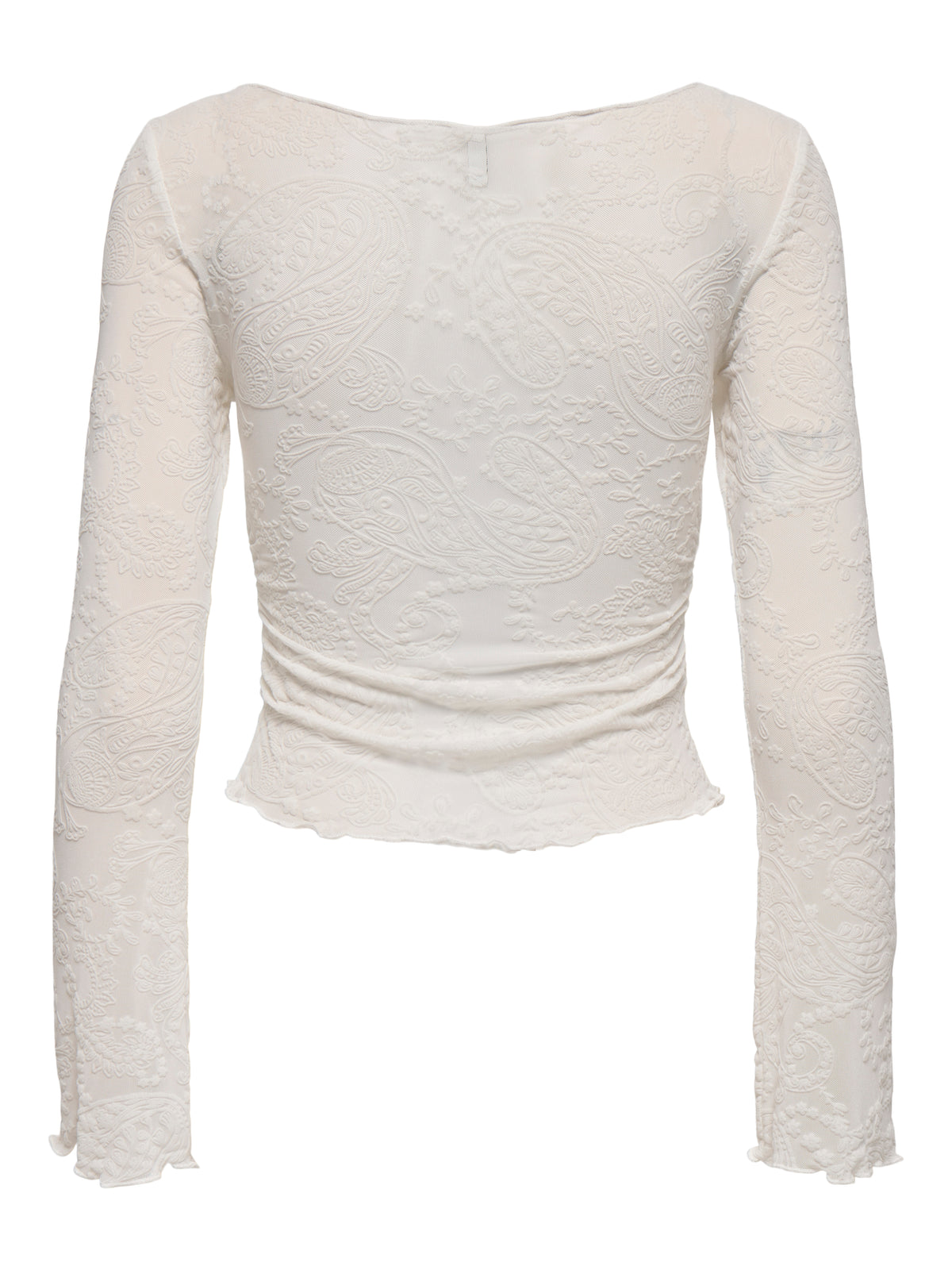 ONLVINNIE L/S BOATNECK RUCHING TOP JRS