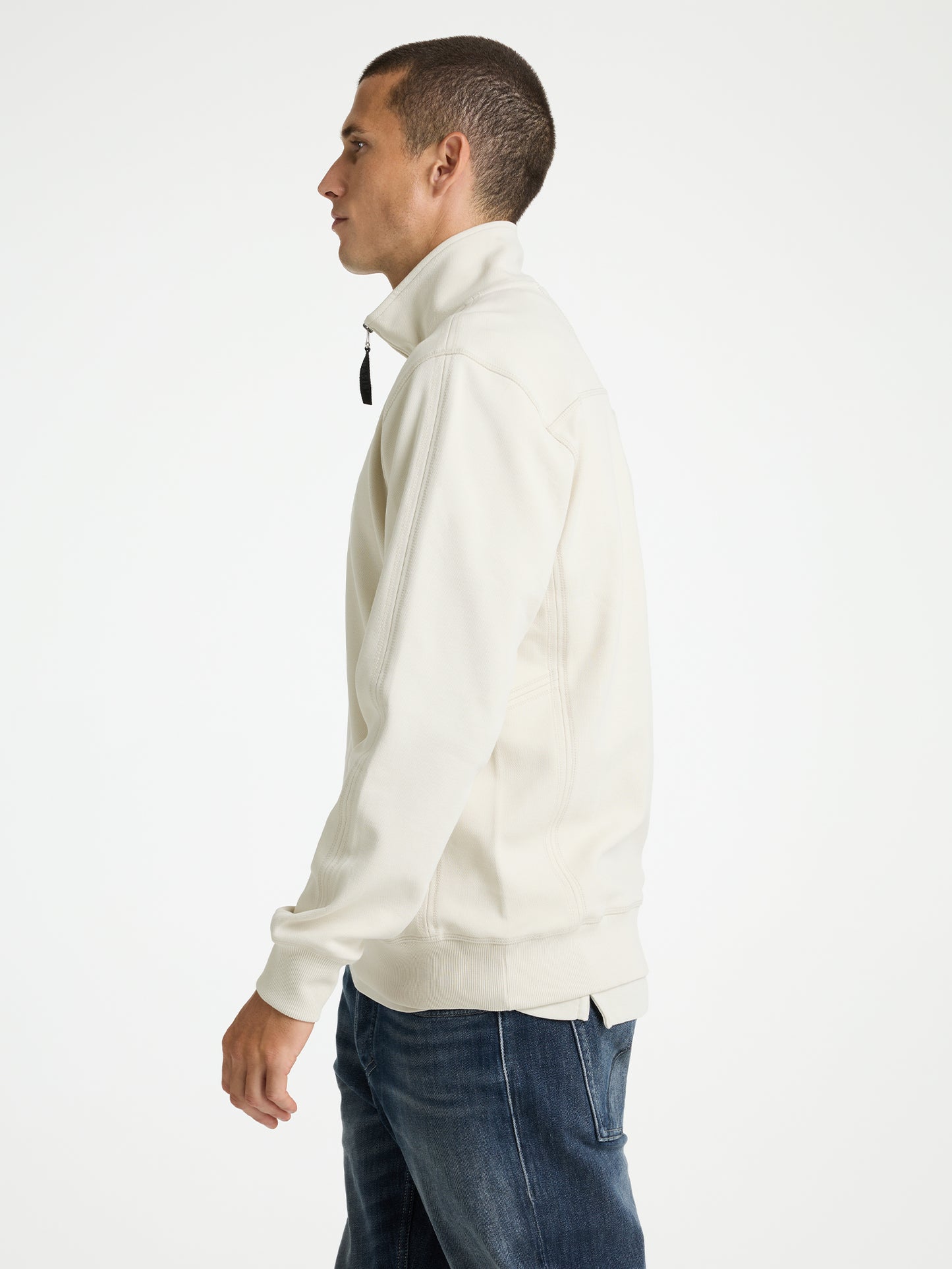 RYDER ZIP-UP, OFF WHITE