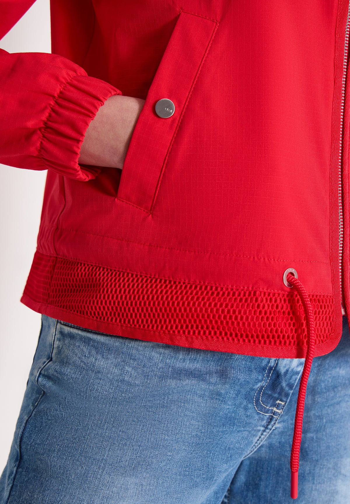 Blouson mit Tunnelzug und Mesh-Details