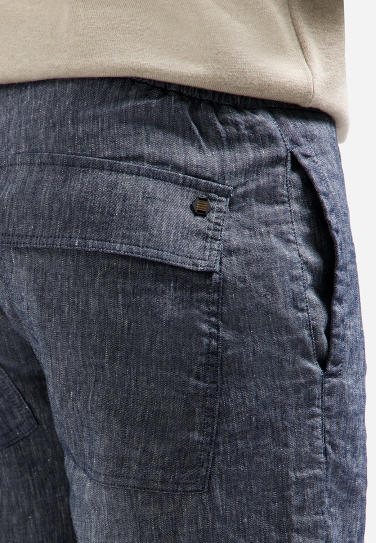 Short Chino With Linen