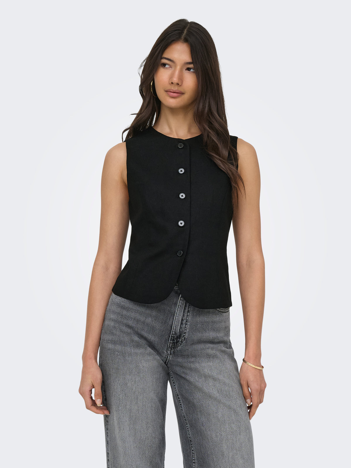 ONLGOA S/L LINEN BL WAISTCOAT CC TLR