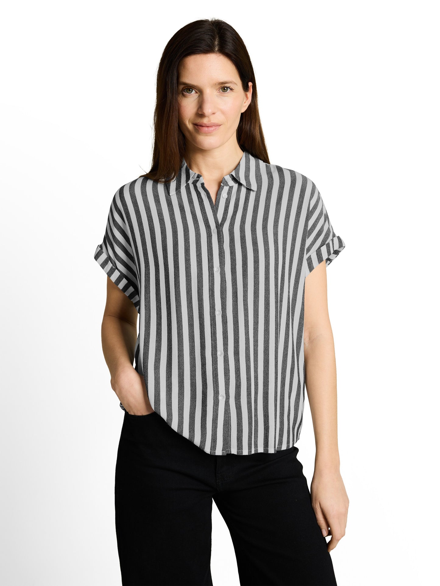 Loose Fit Bluse mit Streifen