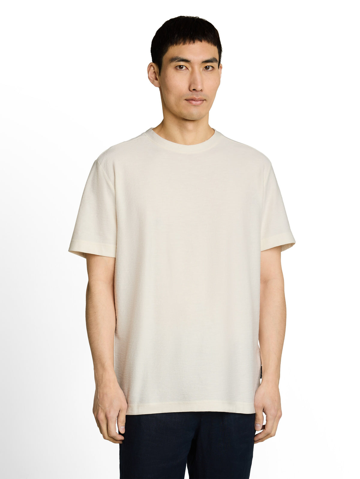 T-Shirt mit Ottoman-Struktur