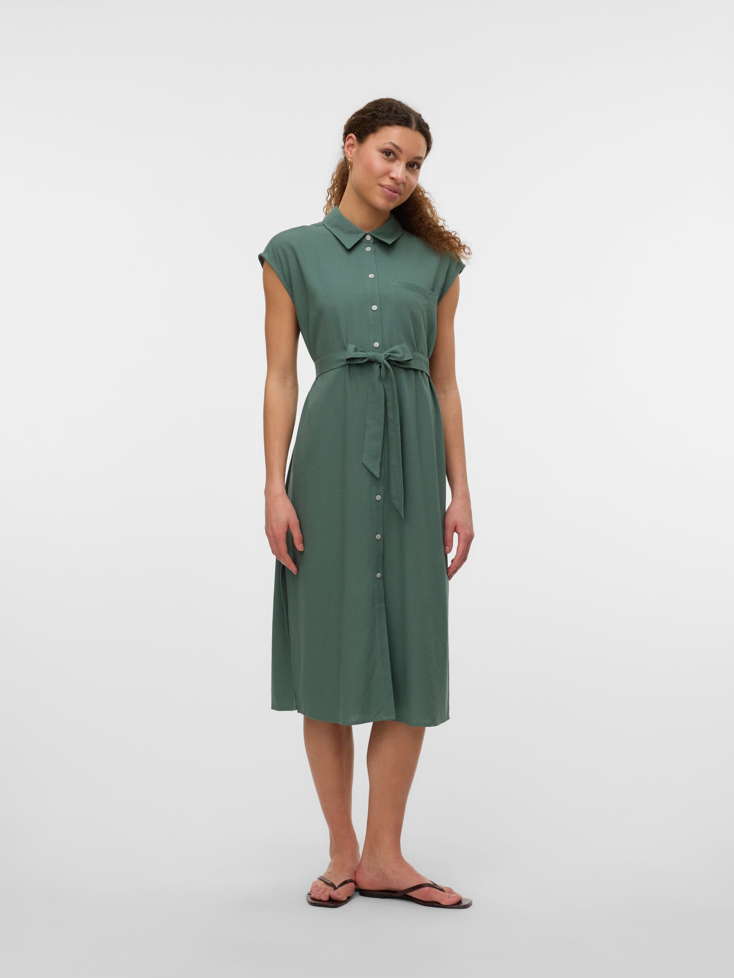 VMMYMILO SL CALF SHIRT DRESS WVN GA