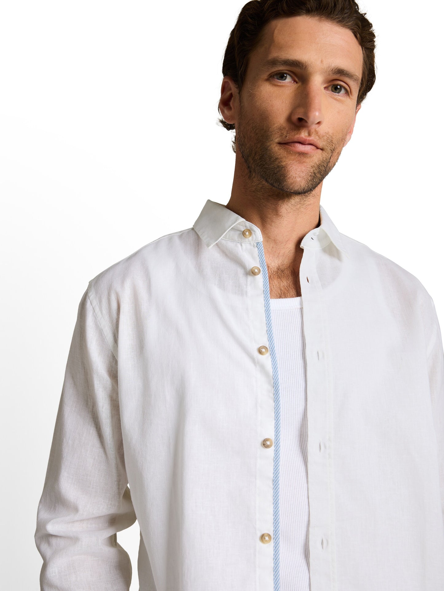 Regular Fit Hemd mit Leinenanteil