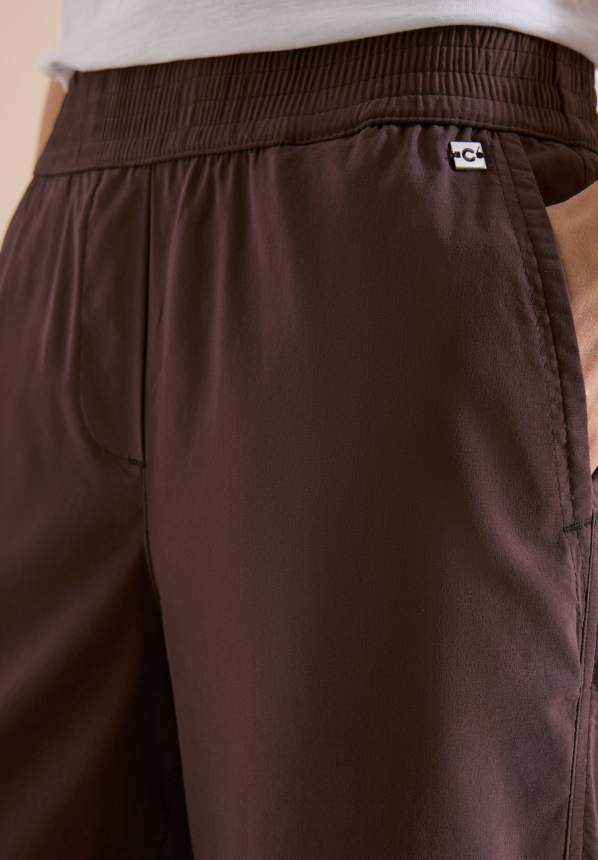7/8 High Waist Wide Leg Hose im Loose Fit