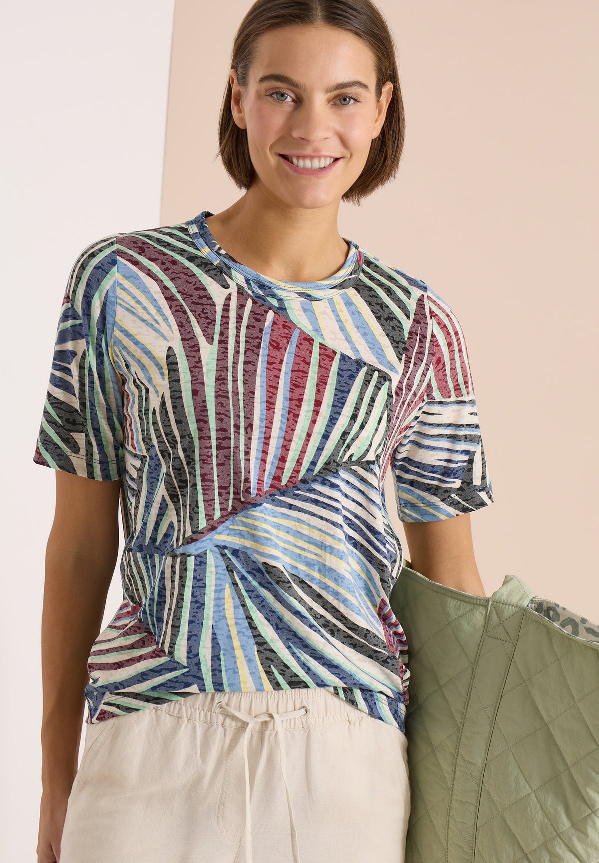 T-Shirt im Ausbrenner-Look mit Print