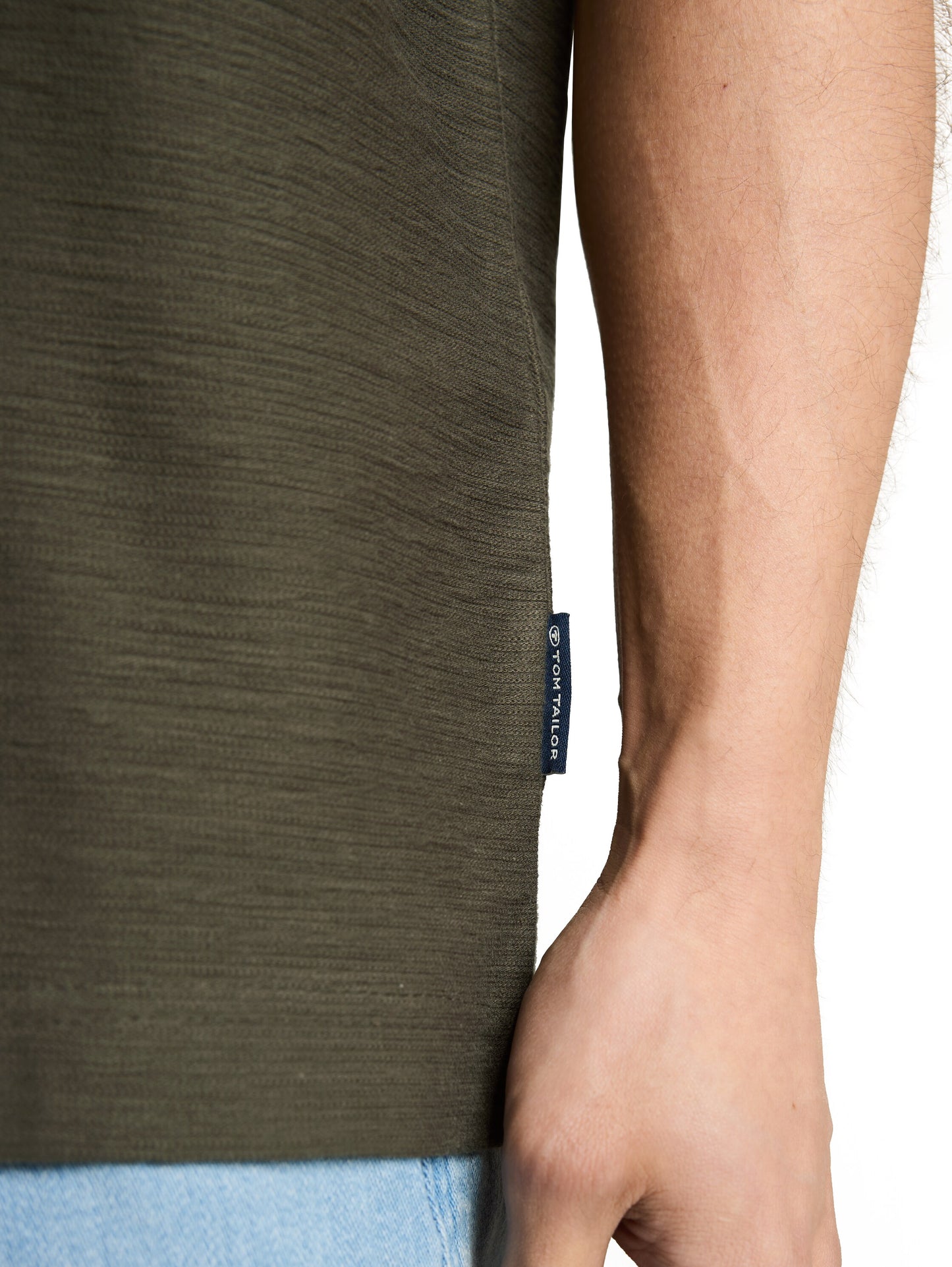 T-Shirt mit Ottoman-Struktur