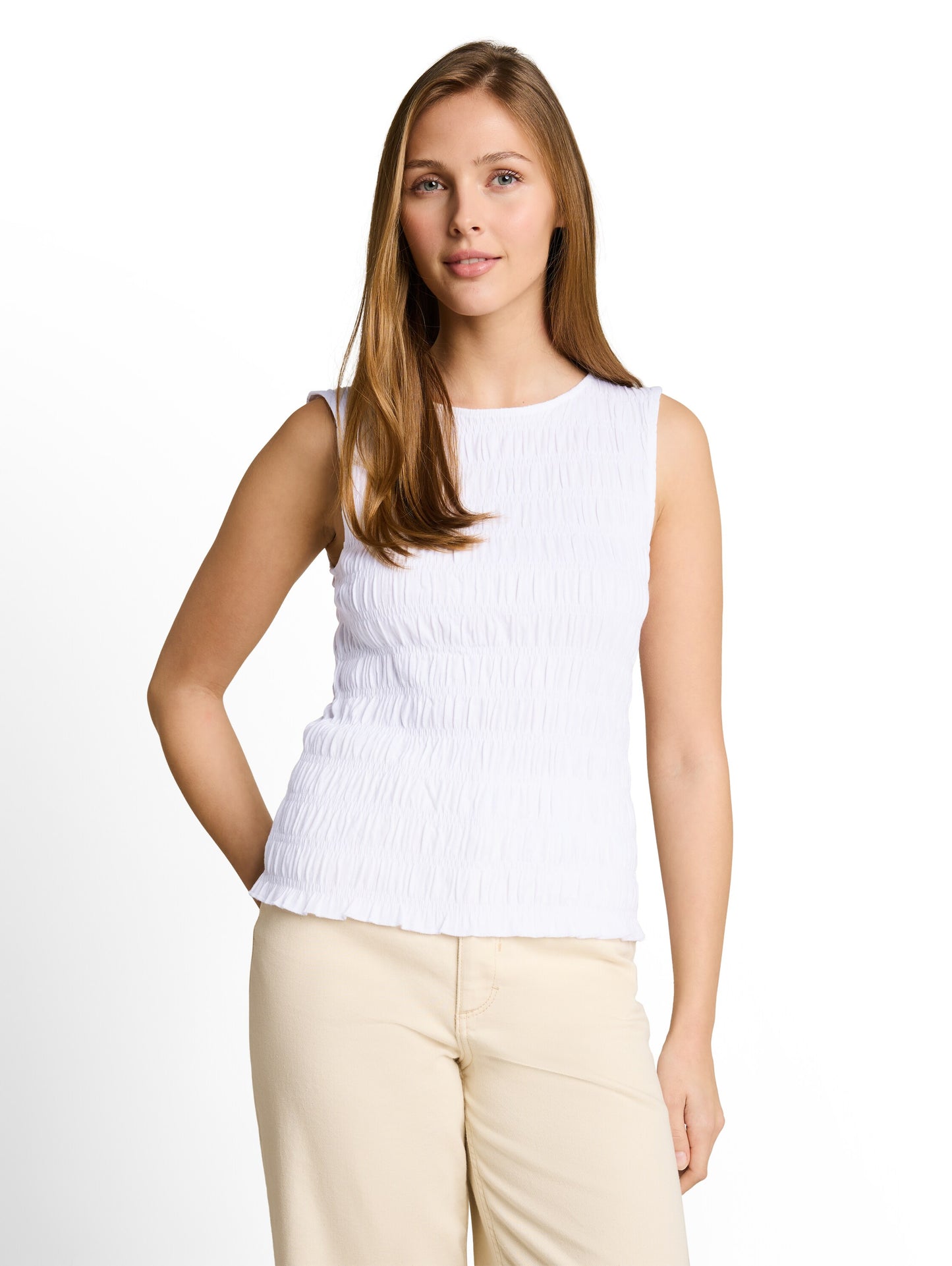 Smock Top mit Stretch