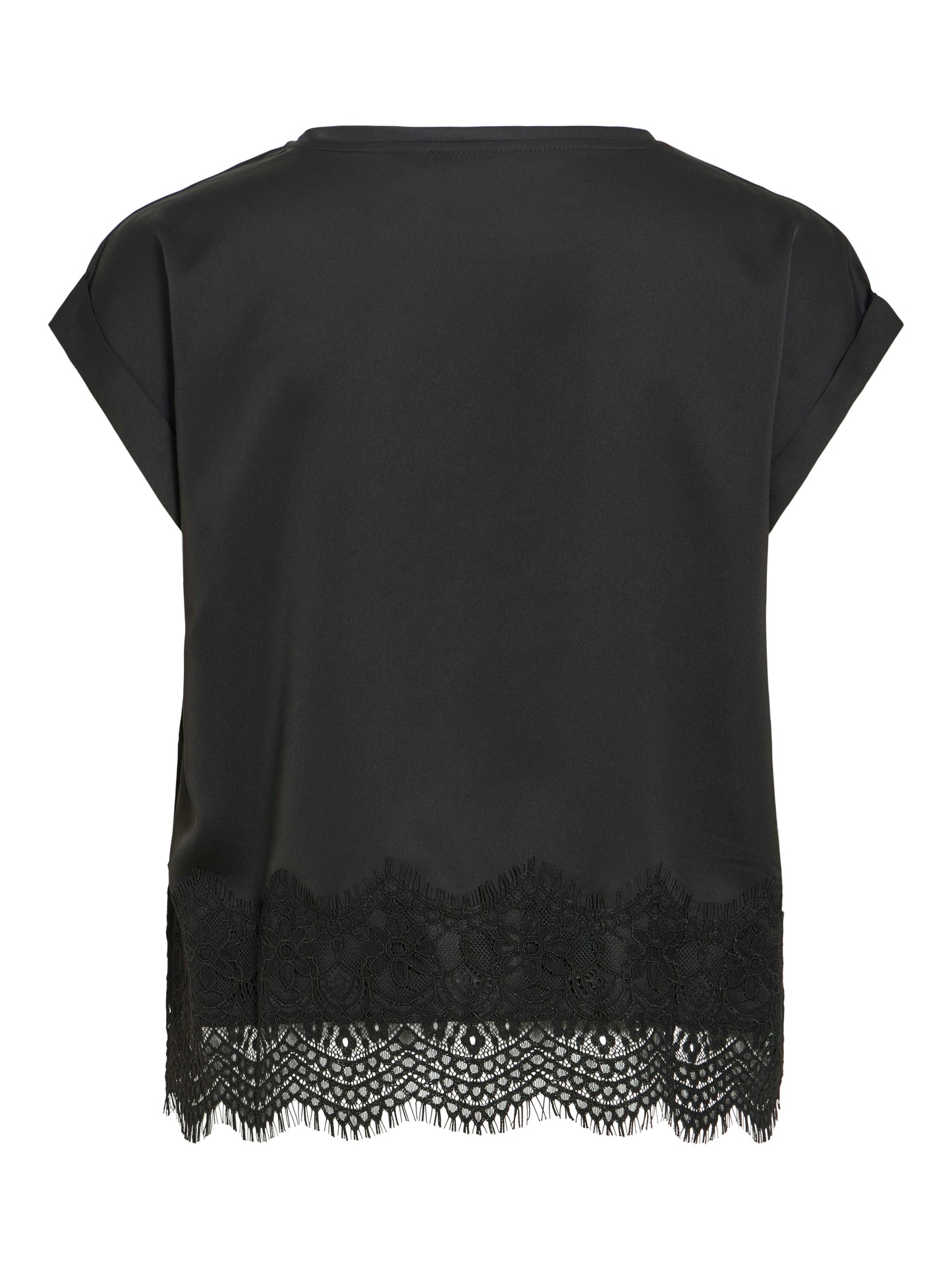 VIELLETTE S/S FULL SATIN LACE TOP - NOOS