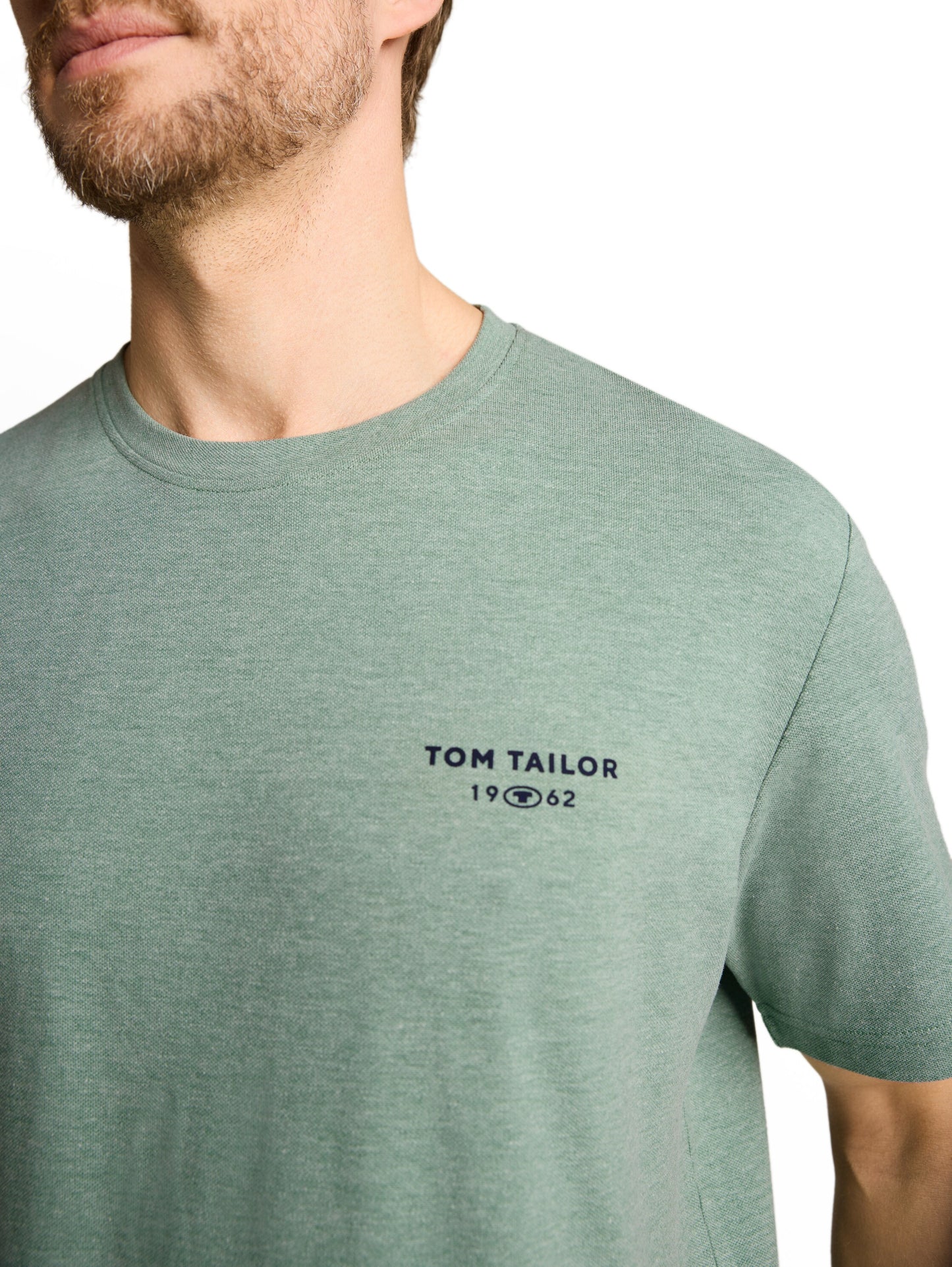 Piqué T-Shirt in Melange-Optik