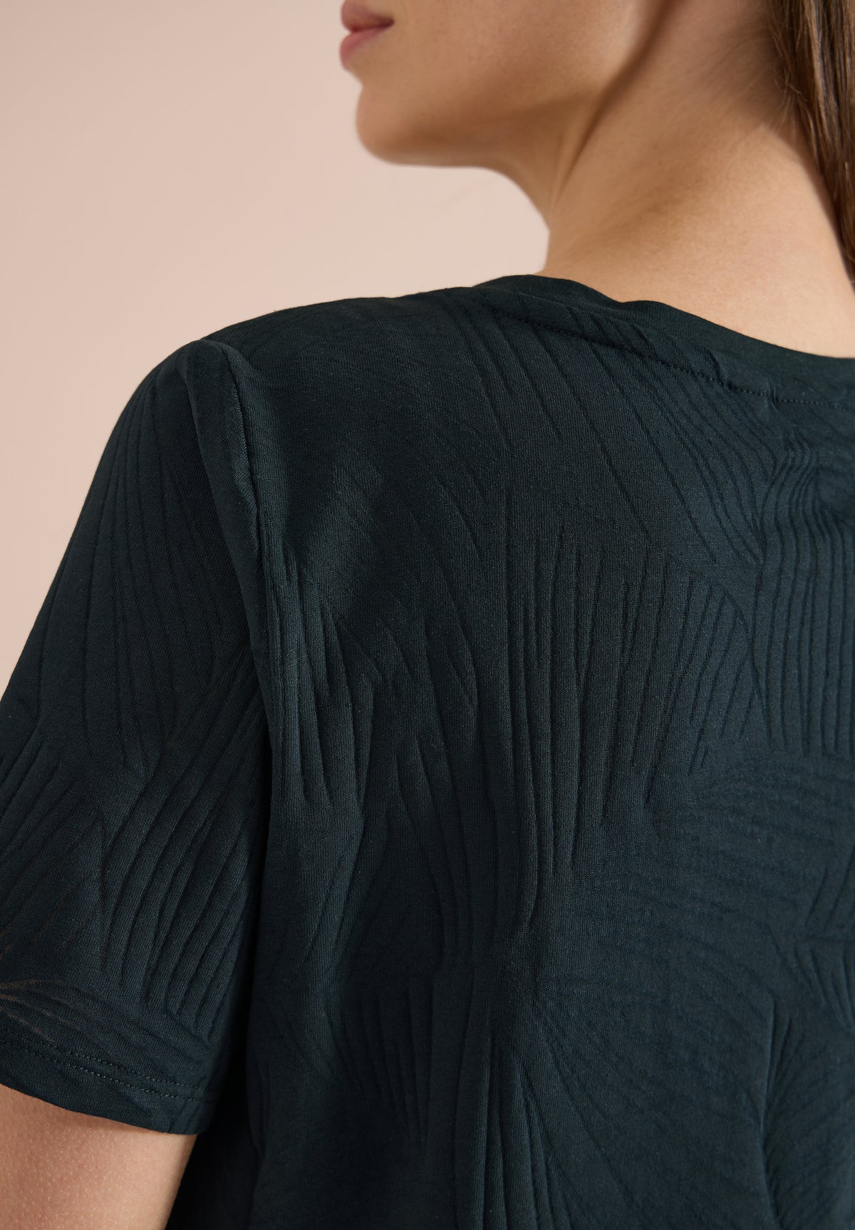 Shirt im Ausbrenner-Look mit Wording