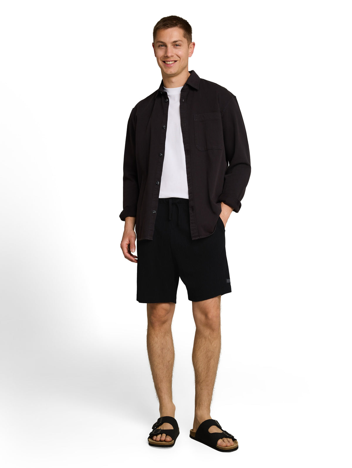 Relaxed Fit Shorts in Waffelstruktur