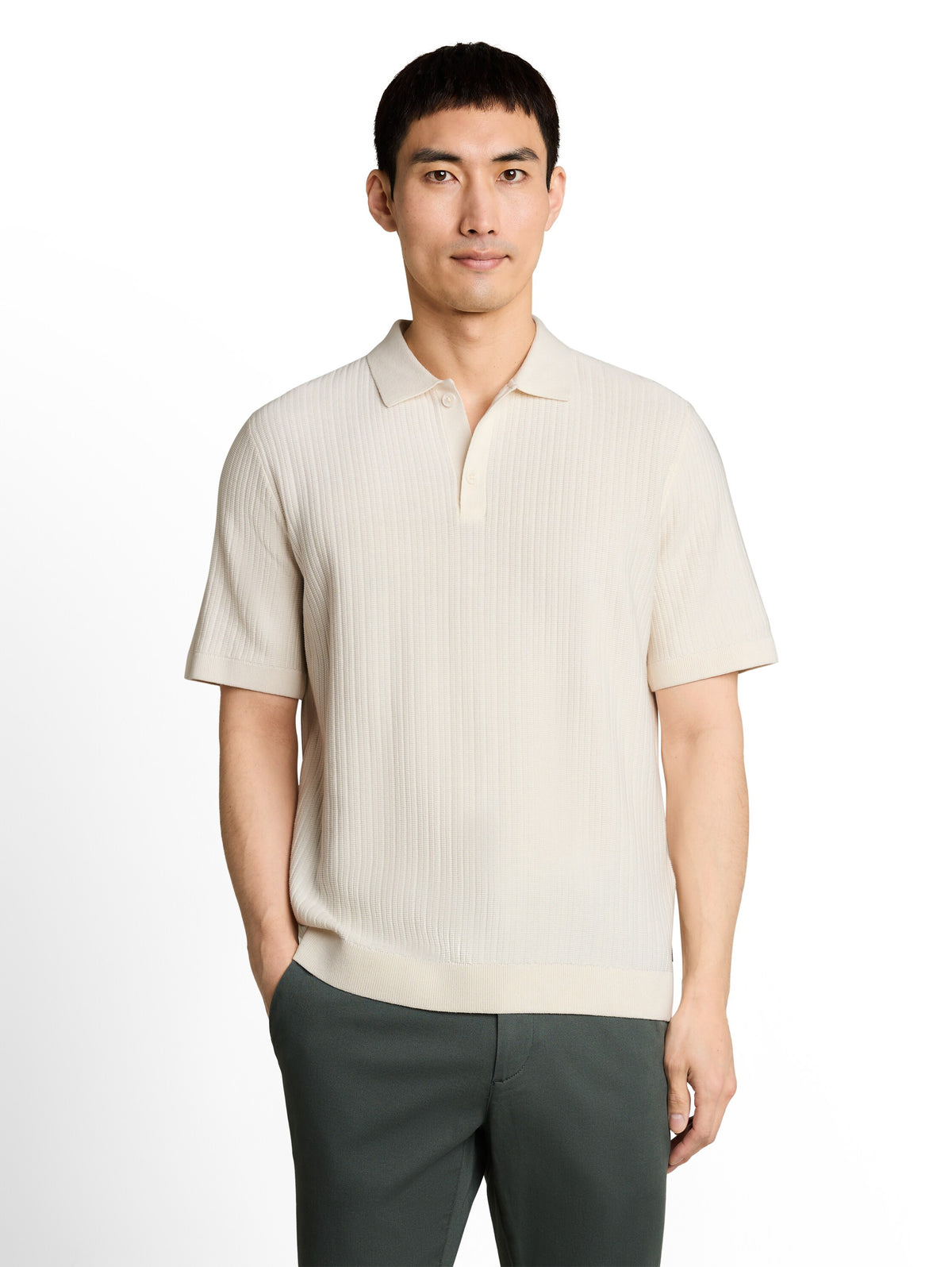Strick-Poloshirt aus Baumwolle