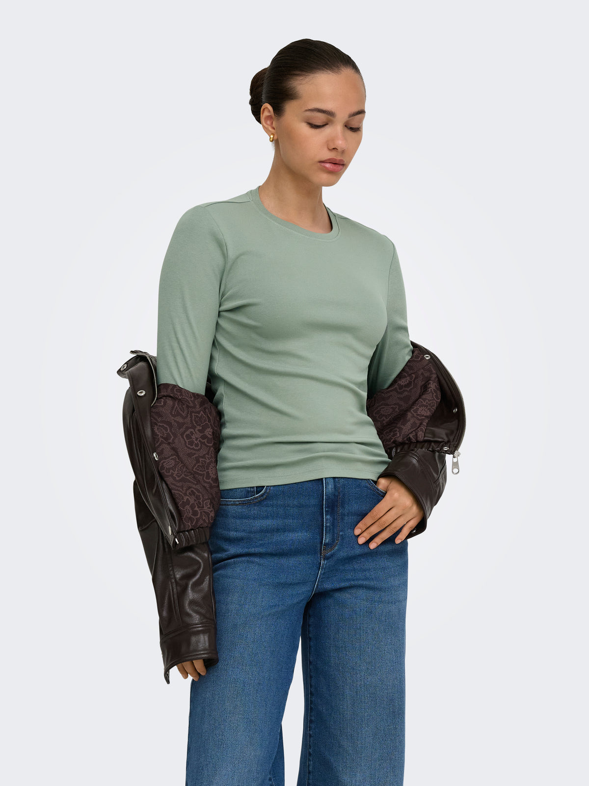 ONLRILEY O-NECK L/S TOP JRS NOOS
