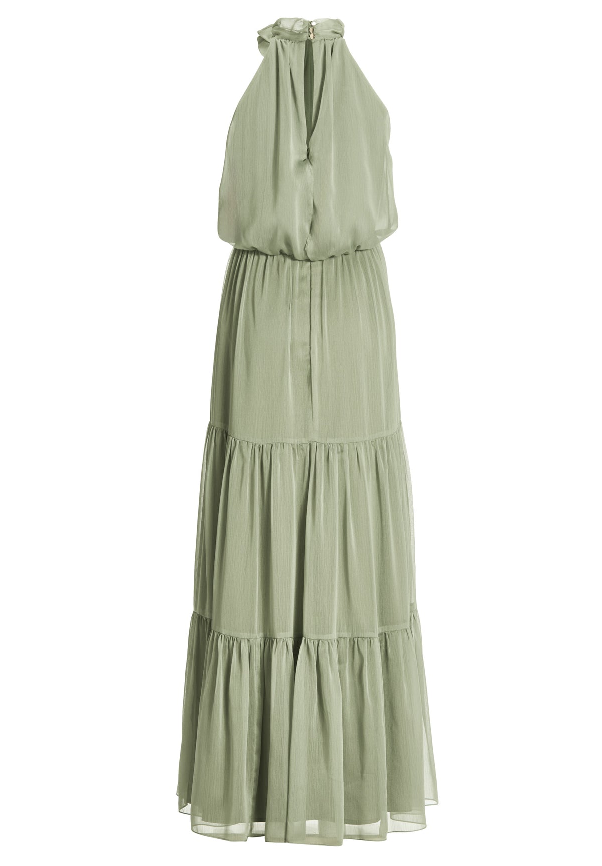 Abendkleid aus Crinkle Chiffon mit Stufenrock