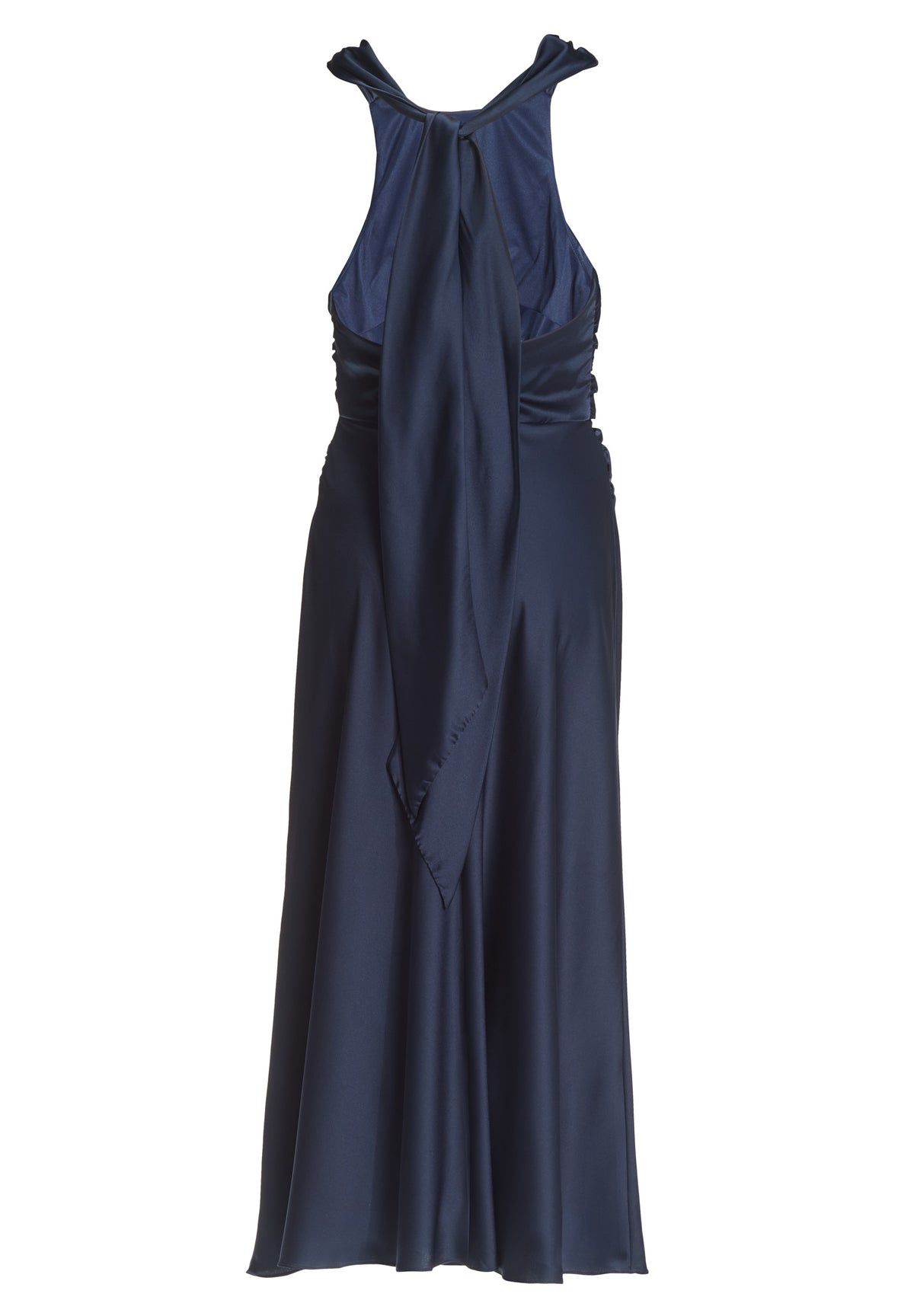 Midikleid aus Satin mit Rückenausschnitt