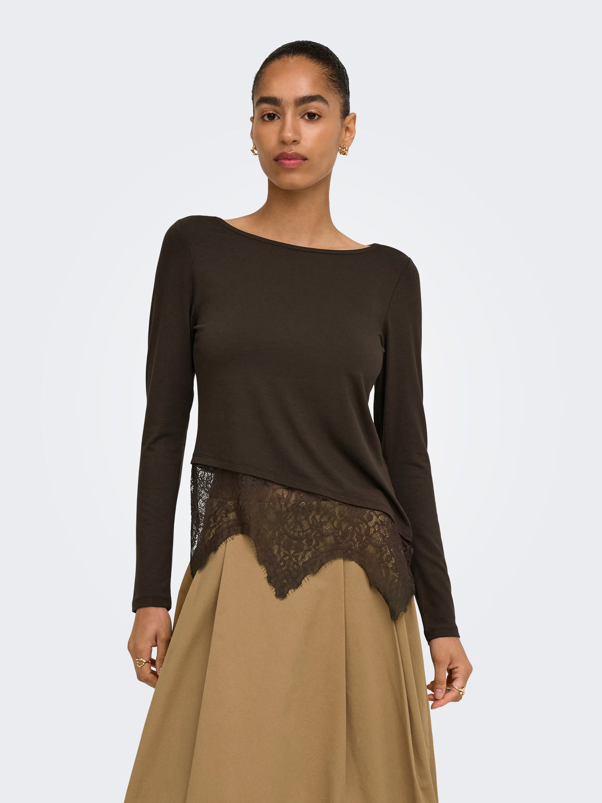 ONLLAILA L/S LACE MIX TOP JRS NOOS
