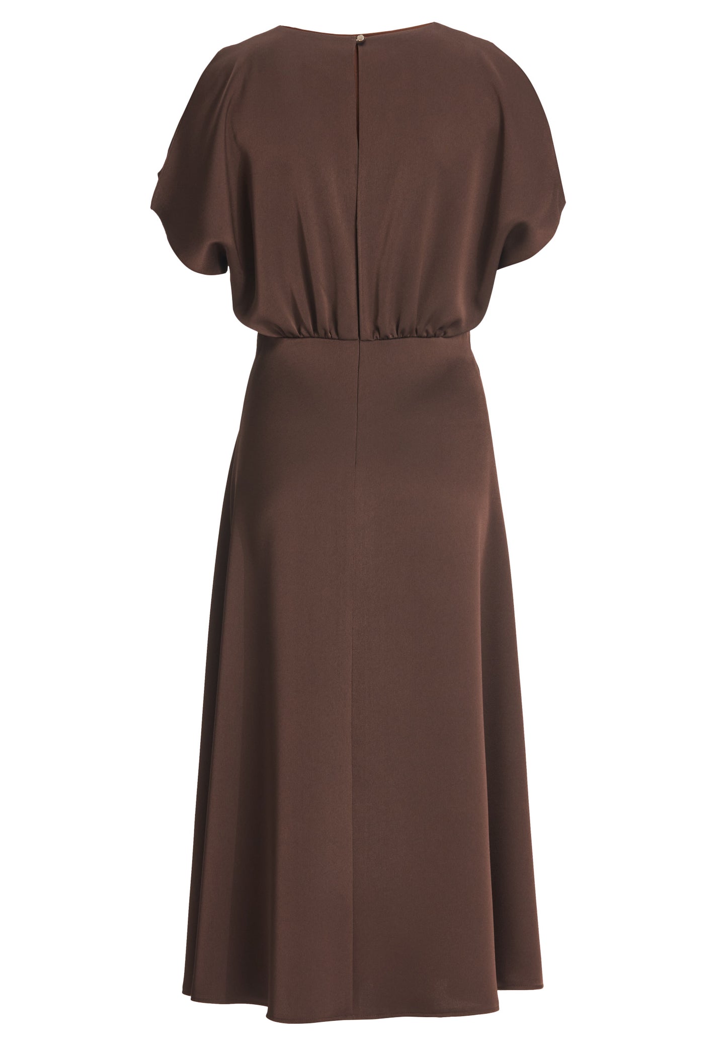 Cocktailkleid aus Satin mit geschlitzten Schulternähten