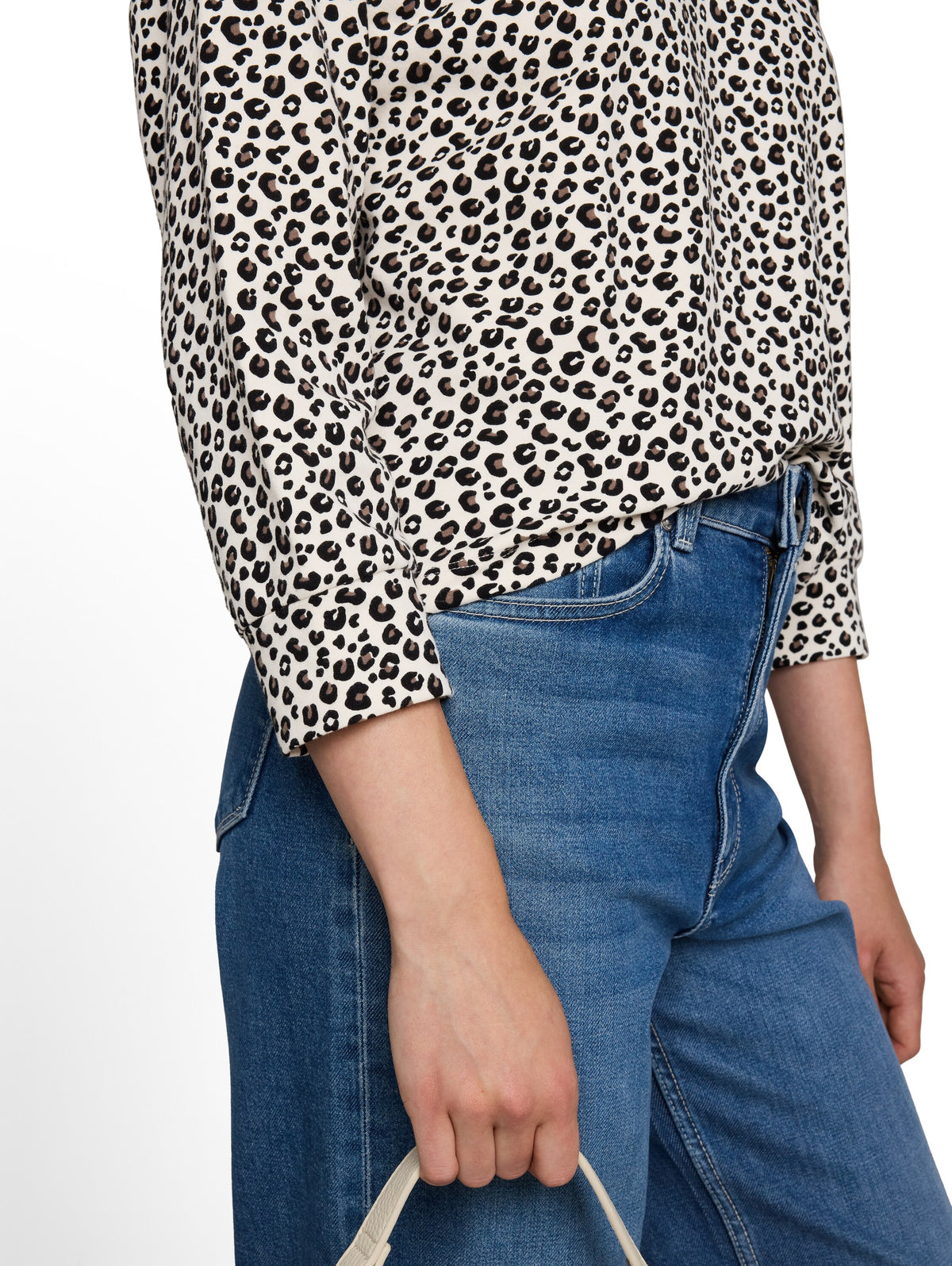 Loose Fit Sweatshirt mit Leo-Print