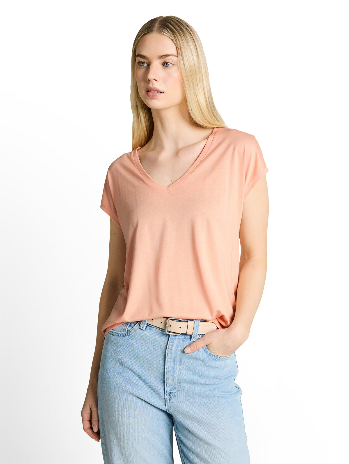 T-Shirt mit V-Ausschnitt
