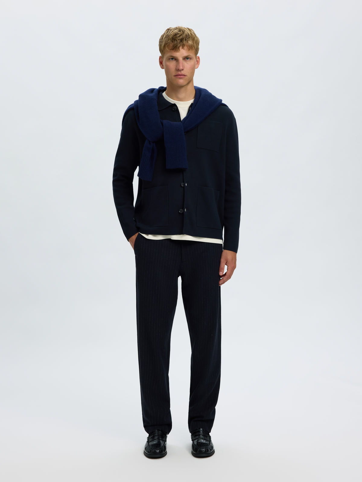 SLMMIKE LIGHT POLO CARDIGAN NOOS