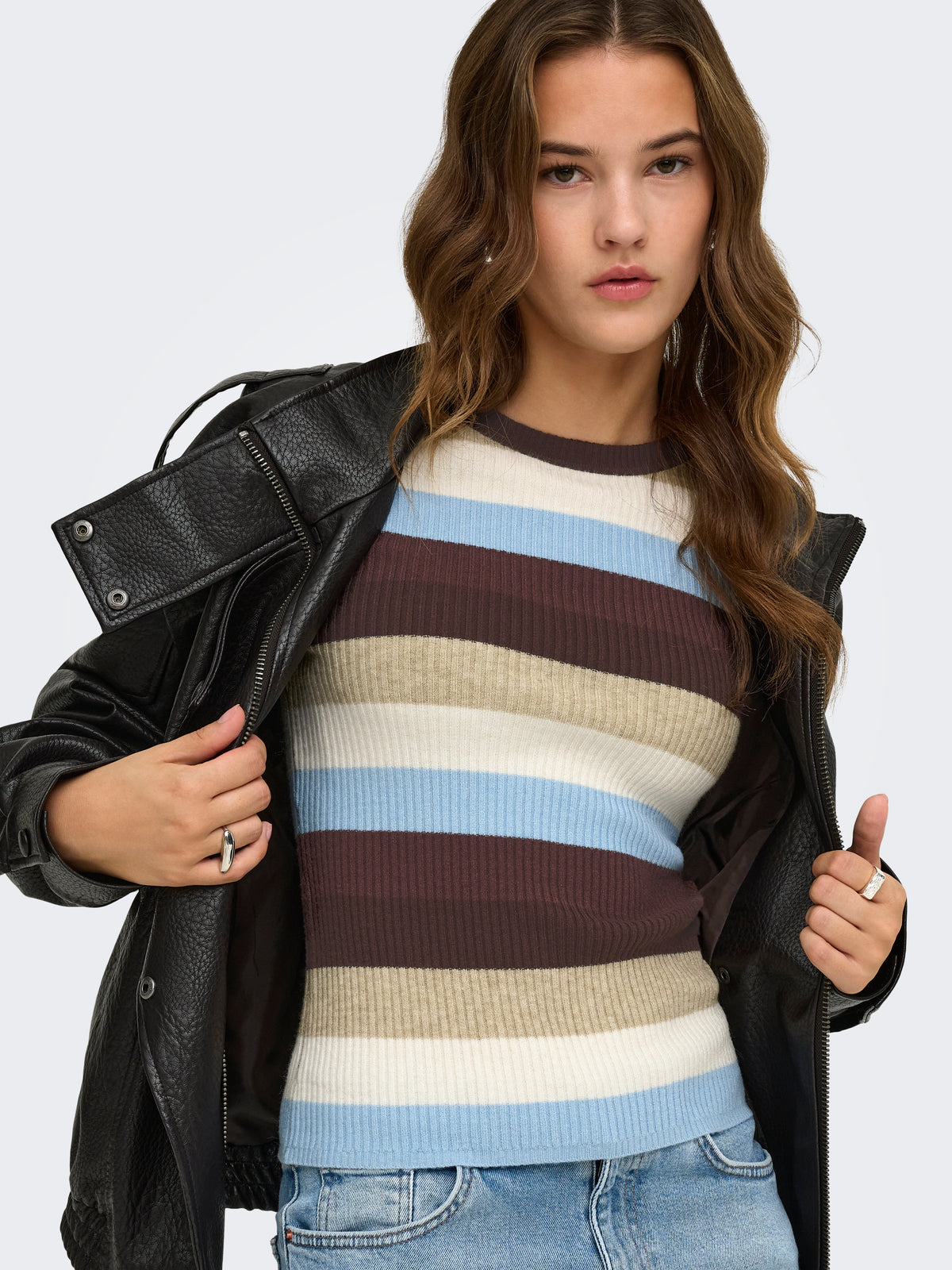 ONLIBI LS O-NECK RIB CC KNT
