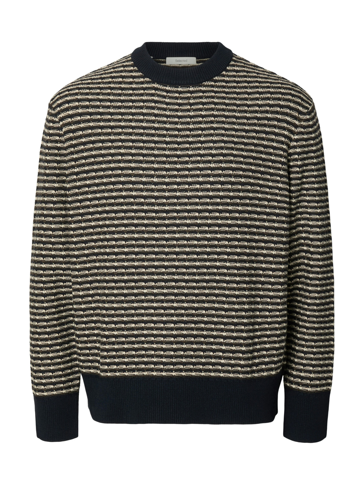 SLMDARRELL LS STRUCTURE CREW NECK