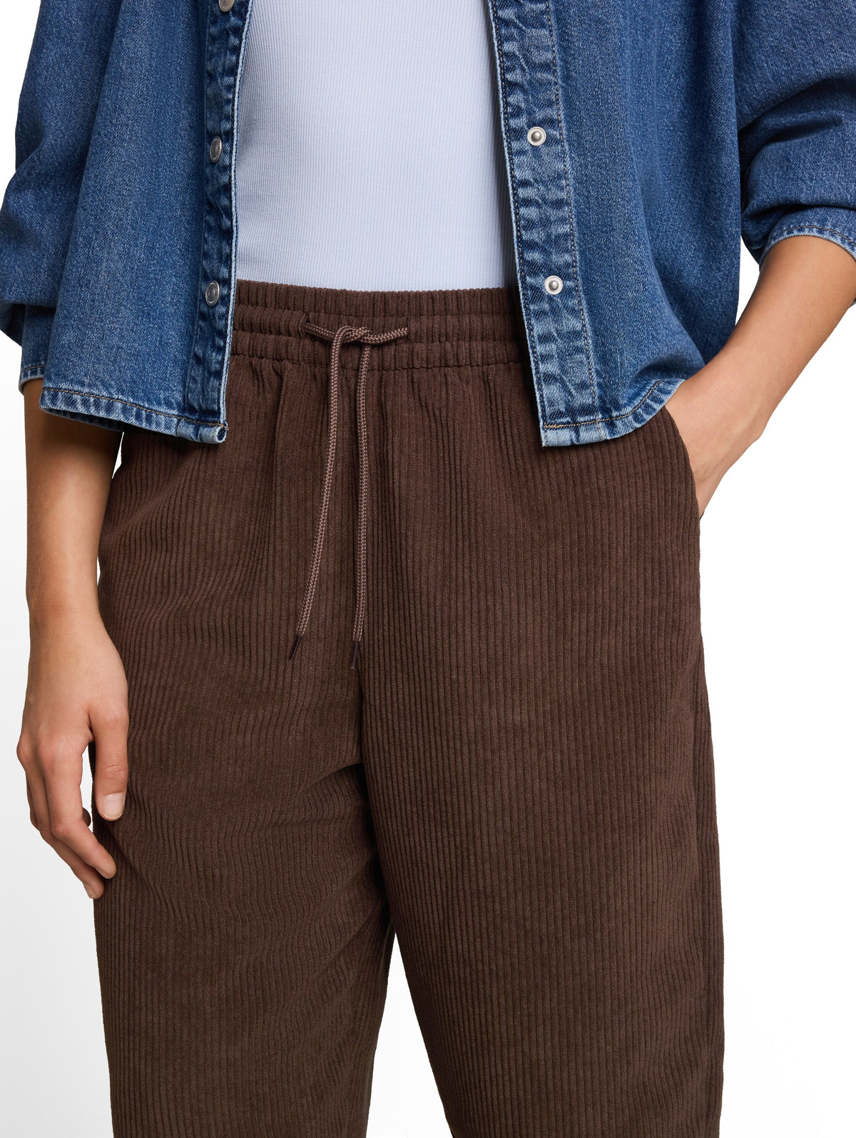 Barrel Cordhose mit Kordelzug