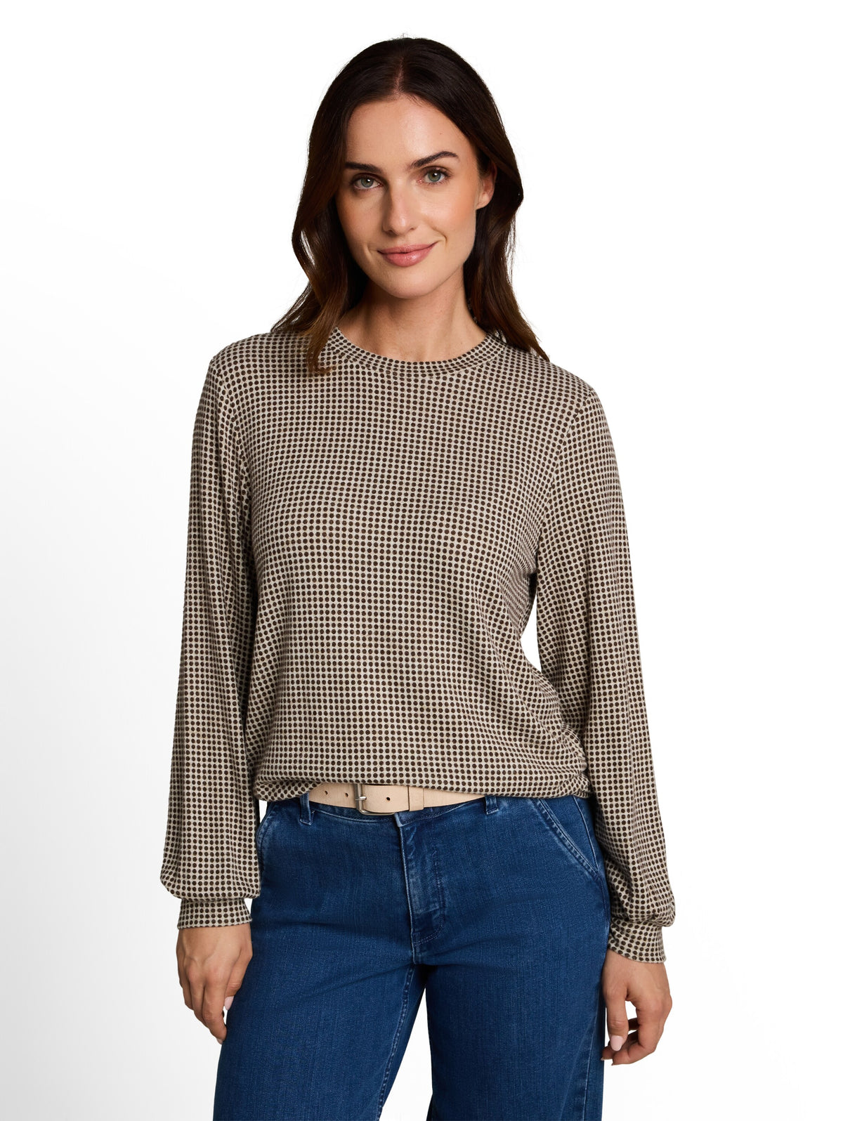 Cosy Langarmshirt mit Muster