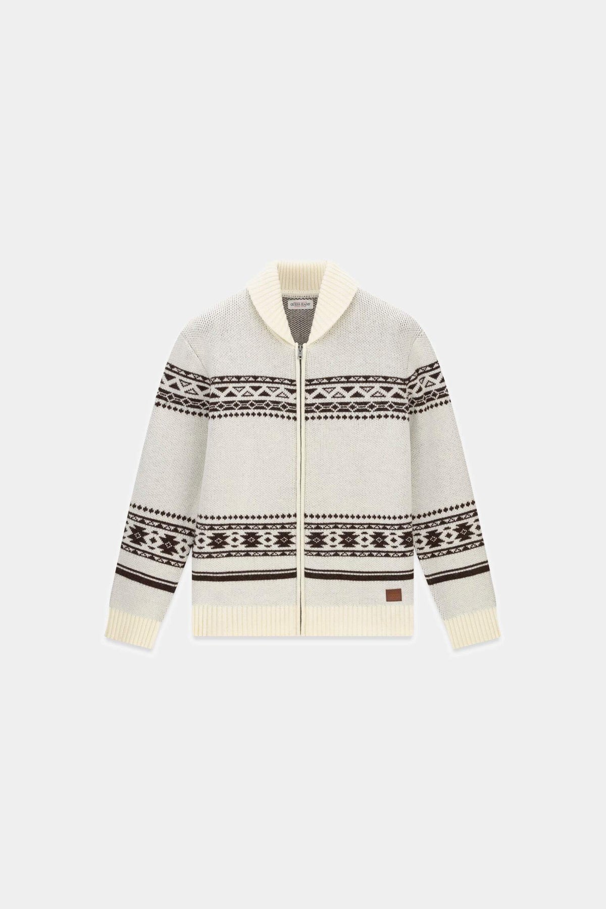 GJ LS ZIPPED JACQUARD SWTR