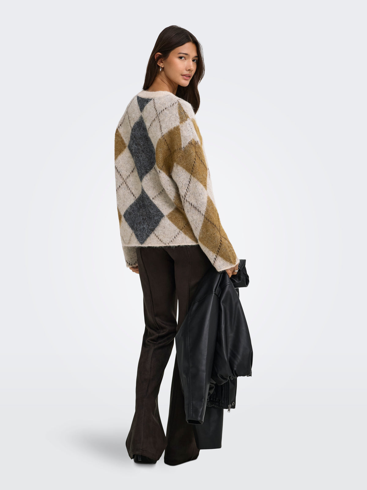 ONLNOEME LS PATTERN O-NECK KNT