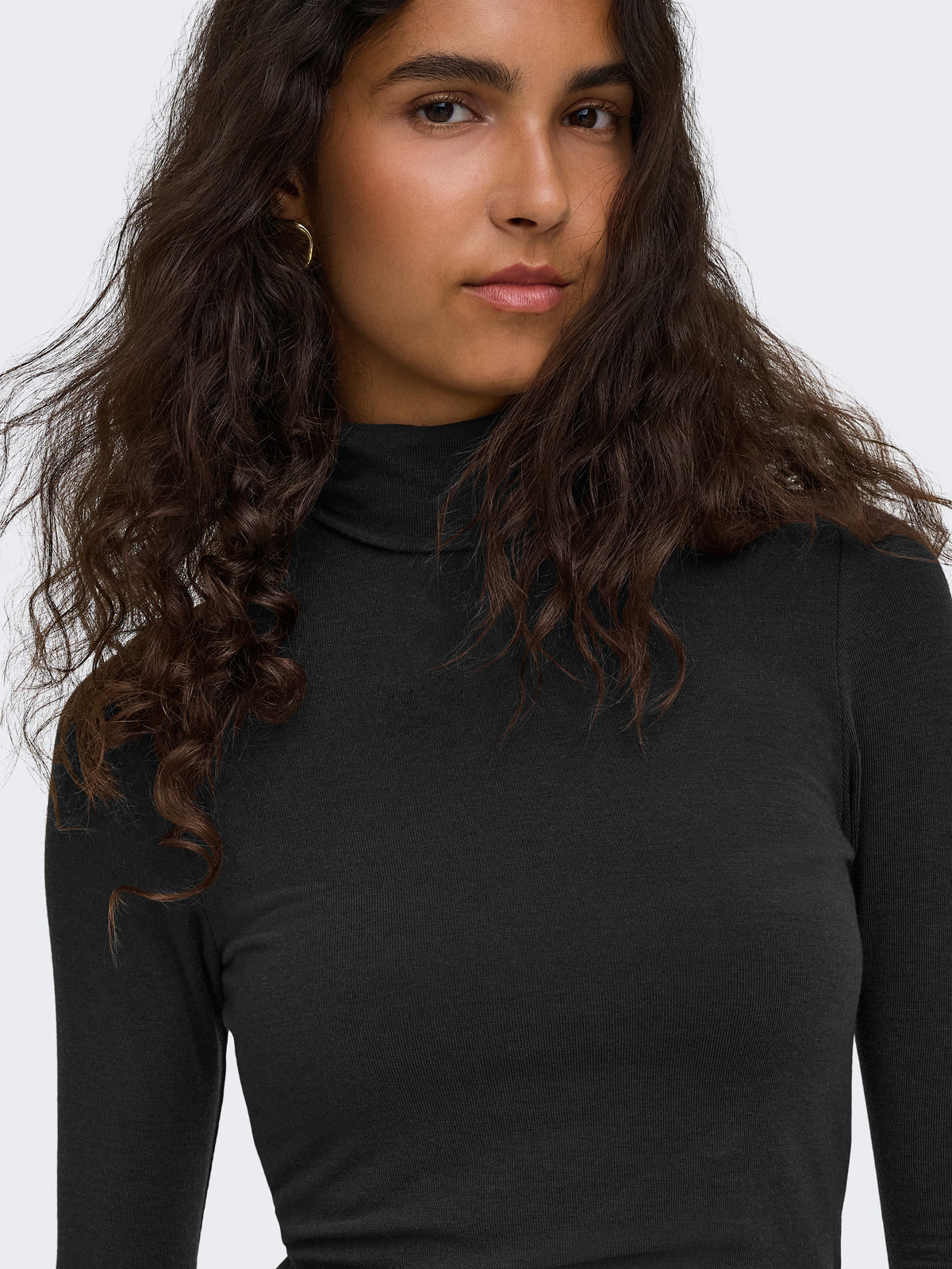 ONLGLAMOUR L/S ROLL-NECK TOP JRS NOOS