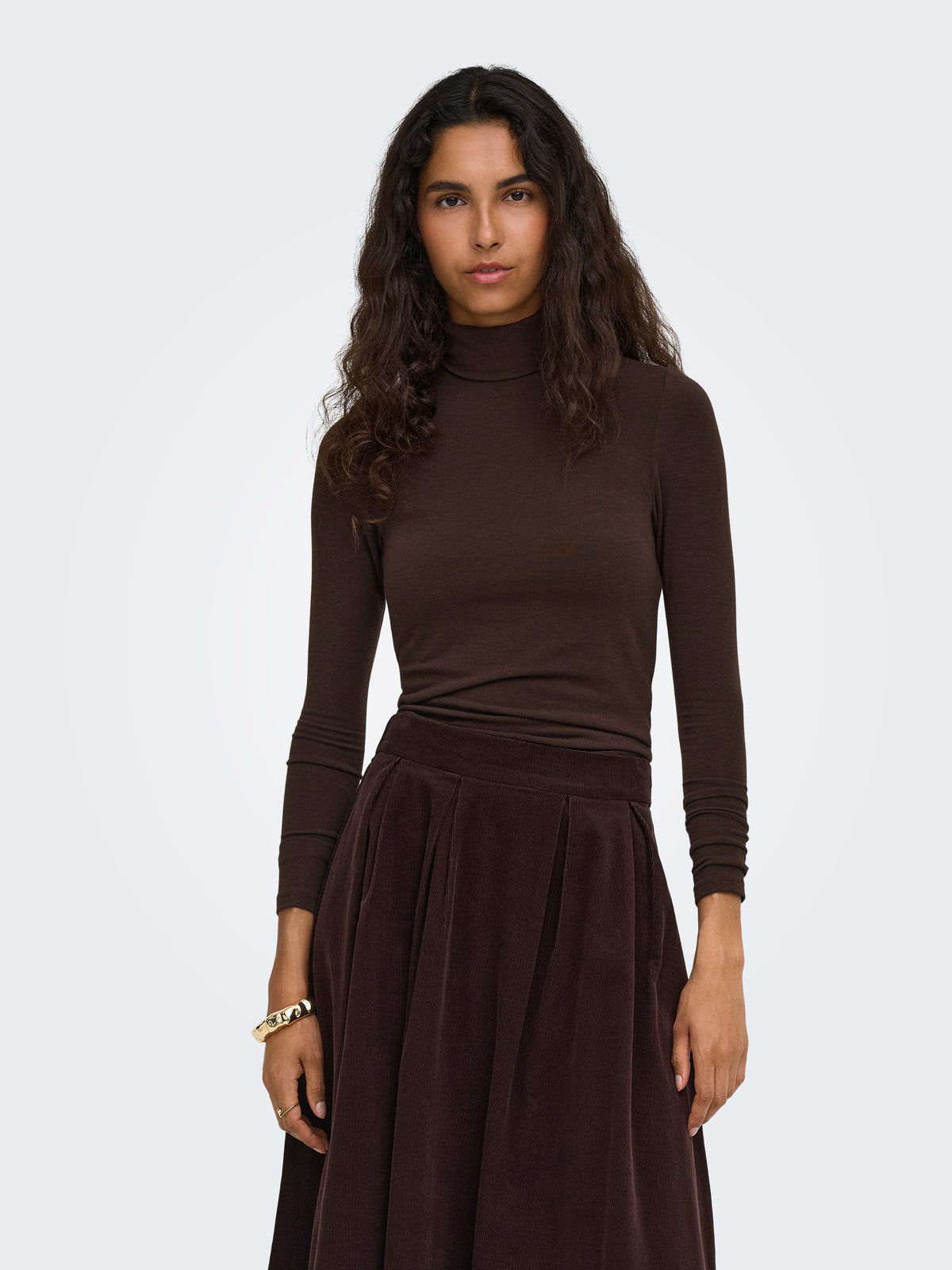 ONLGLAMOUR L/S ROLL-NECK TOP JRS NOOS