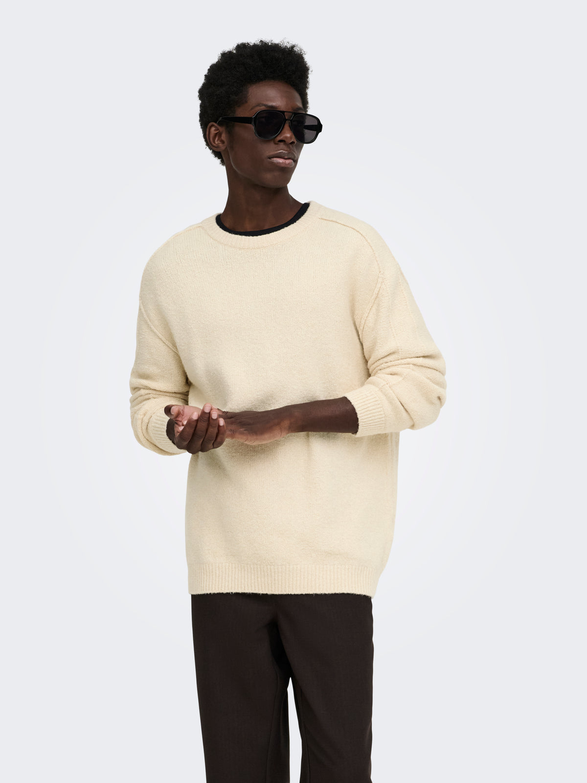 ONSJAMES CUTLINE RLX CREW KNIT