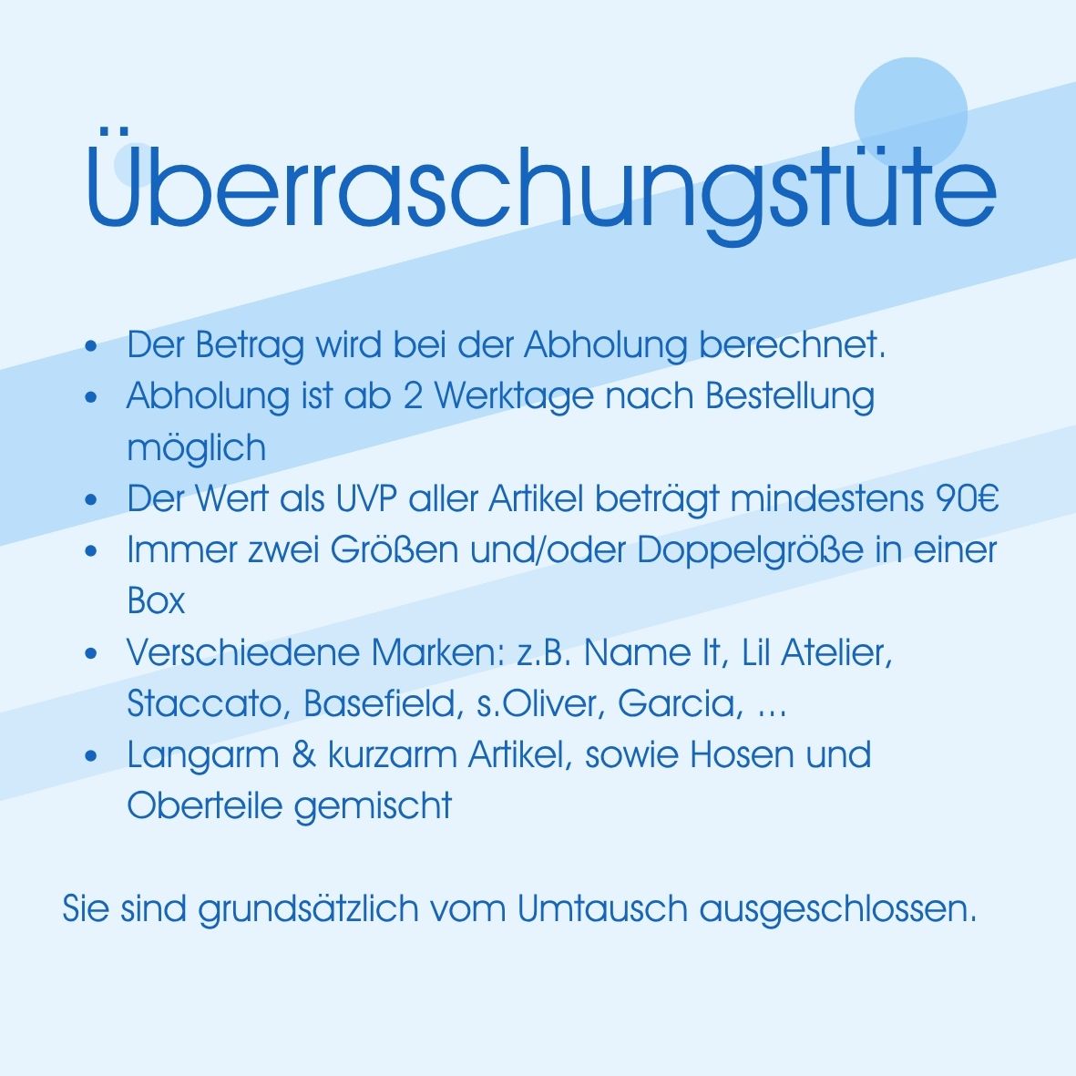 Reservierung Überraschungstüte Jungs (92 - 134) - 44,99€