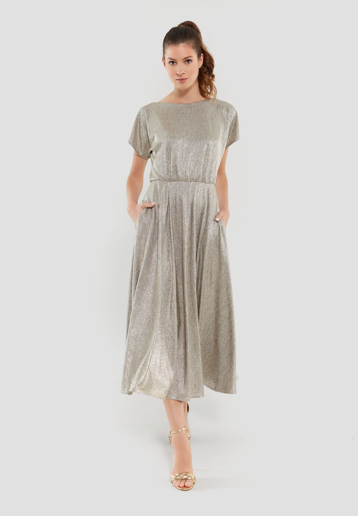 Cocktailkleid aus schimmerndem Jersey