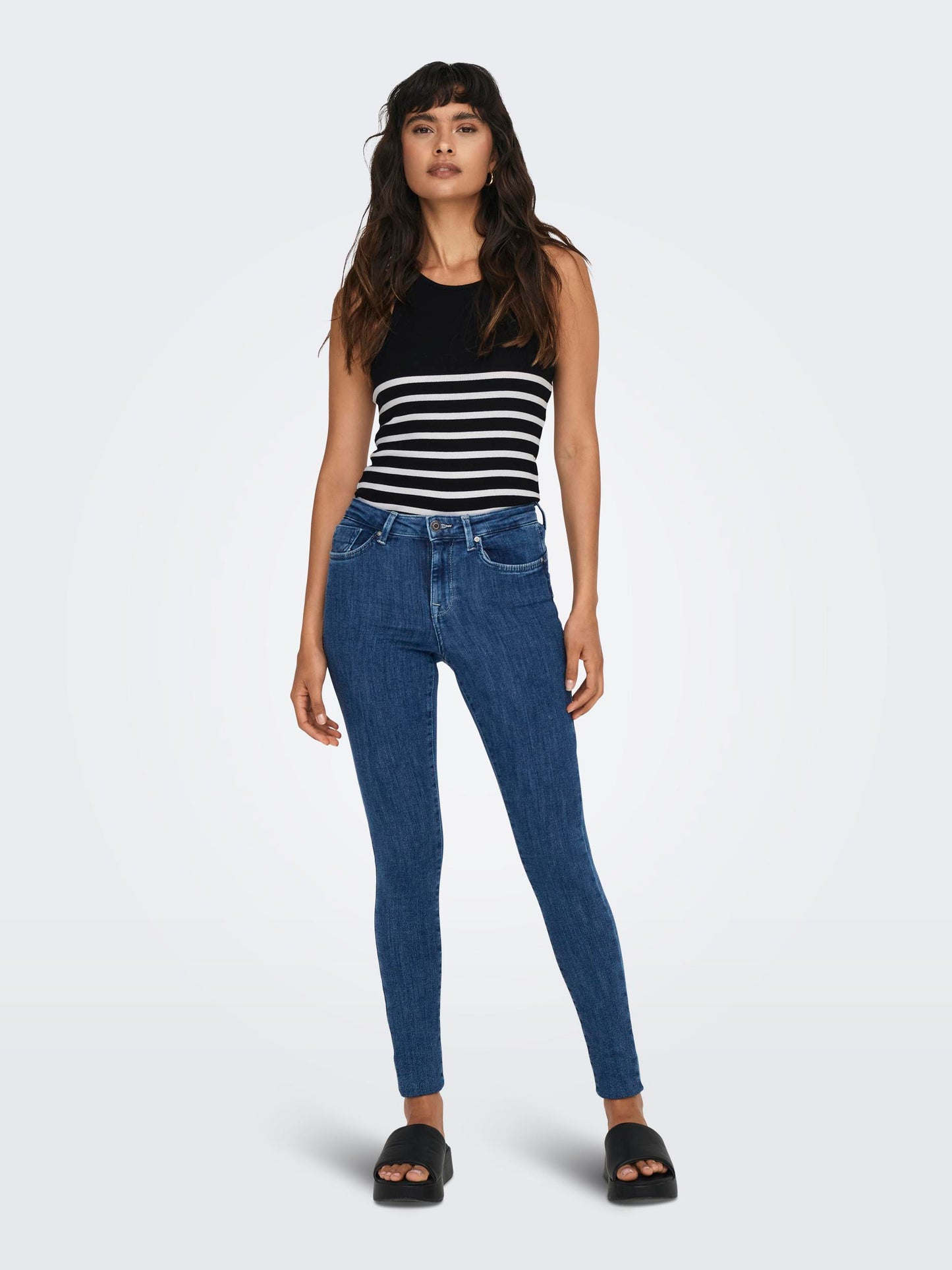 ONLKENYA RIB STRIPE TANK TOP JRS NOOS