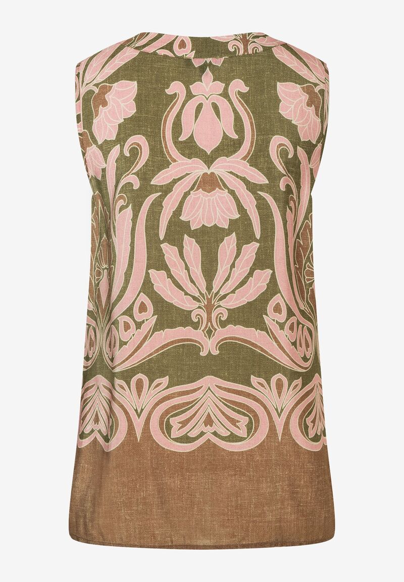 Blusentop Ornament Print Sommer-Kollektion