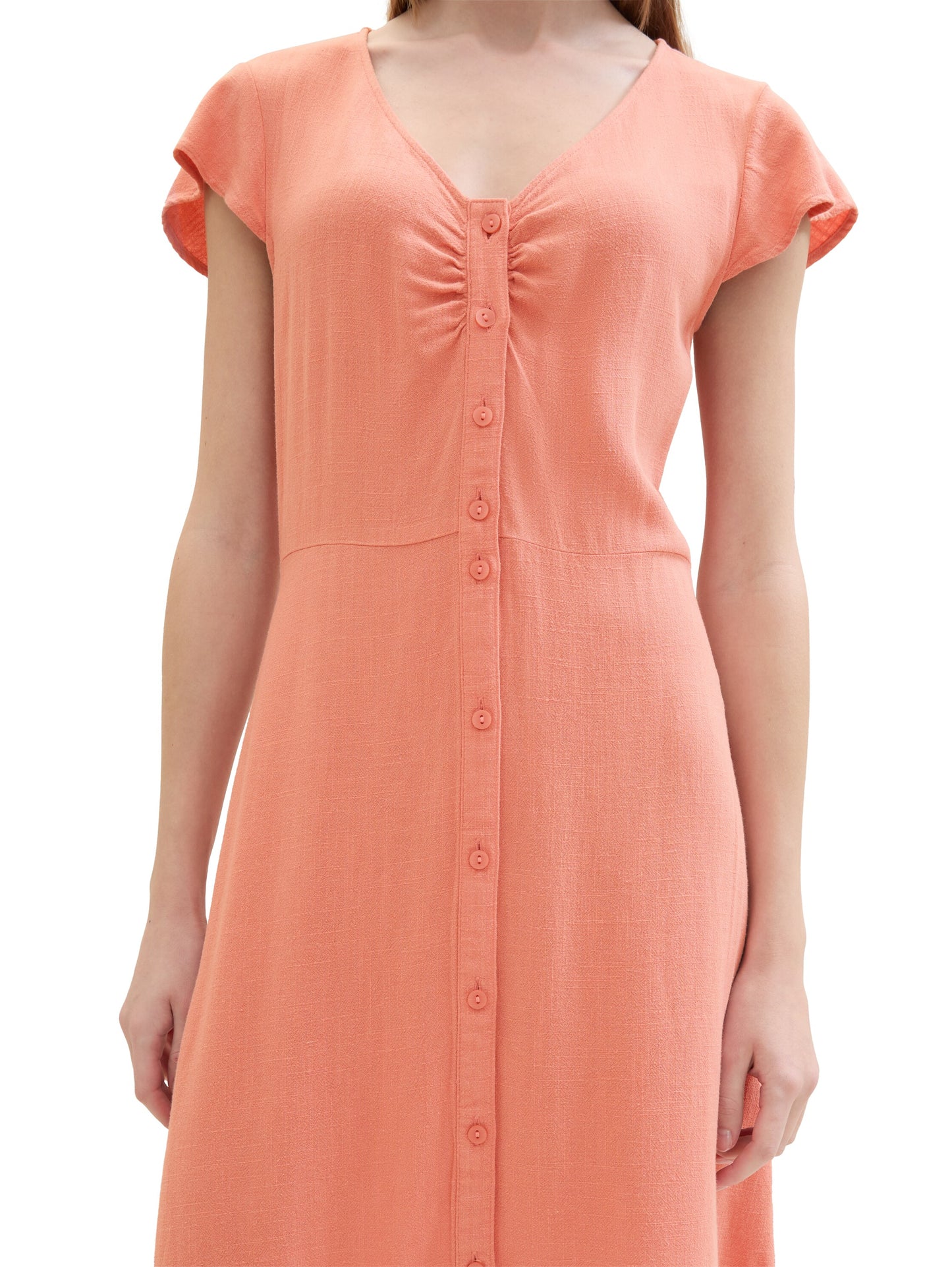 Minikleid mit Leinen