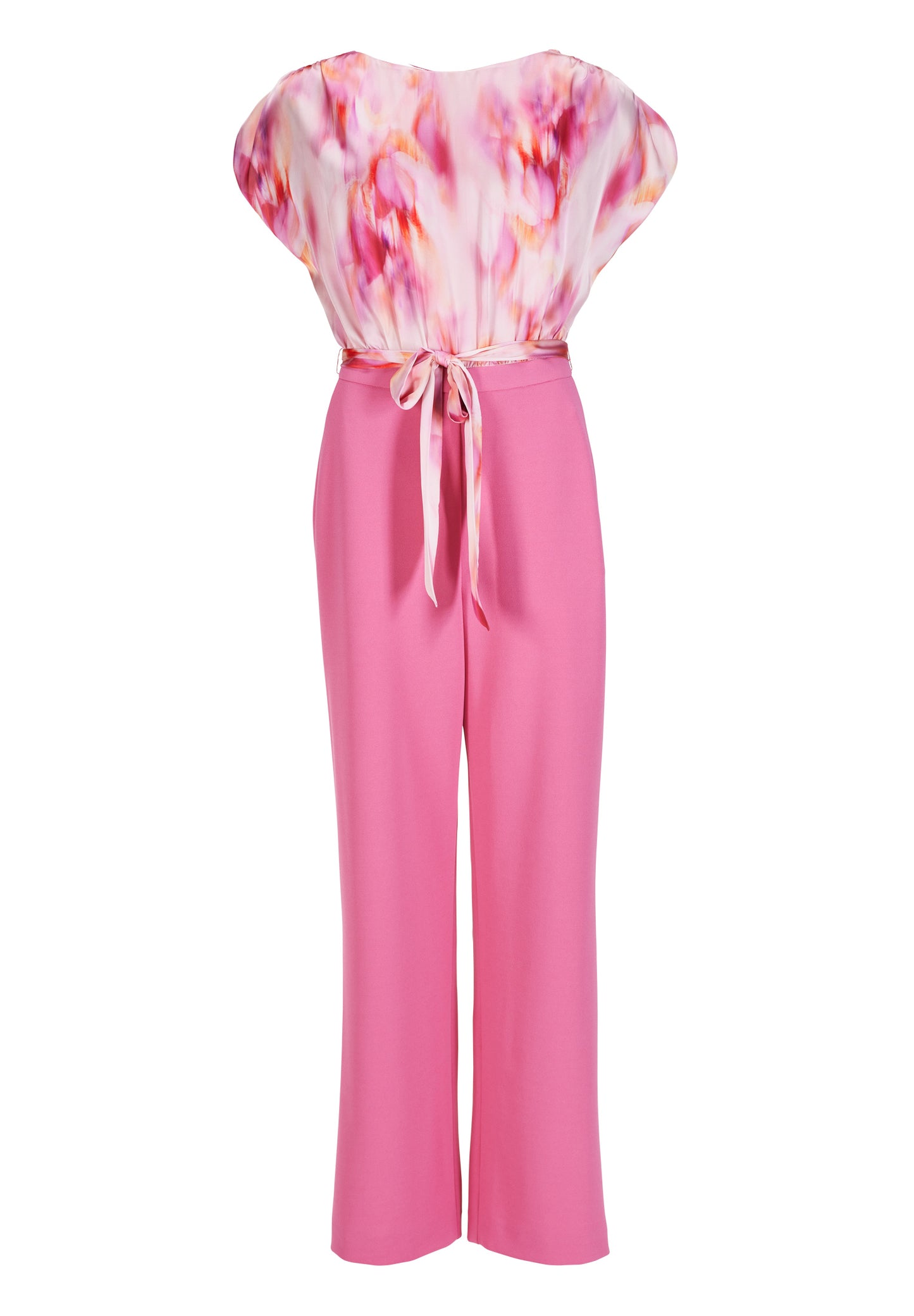Jumpsuit aus Material Mix