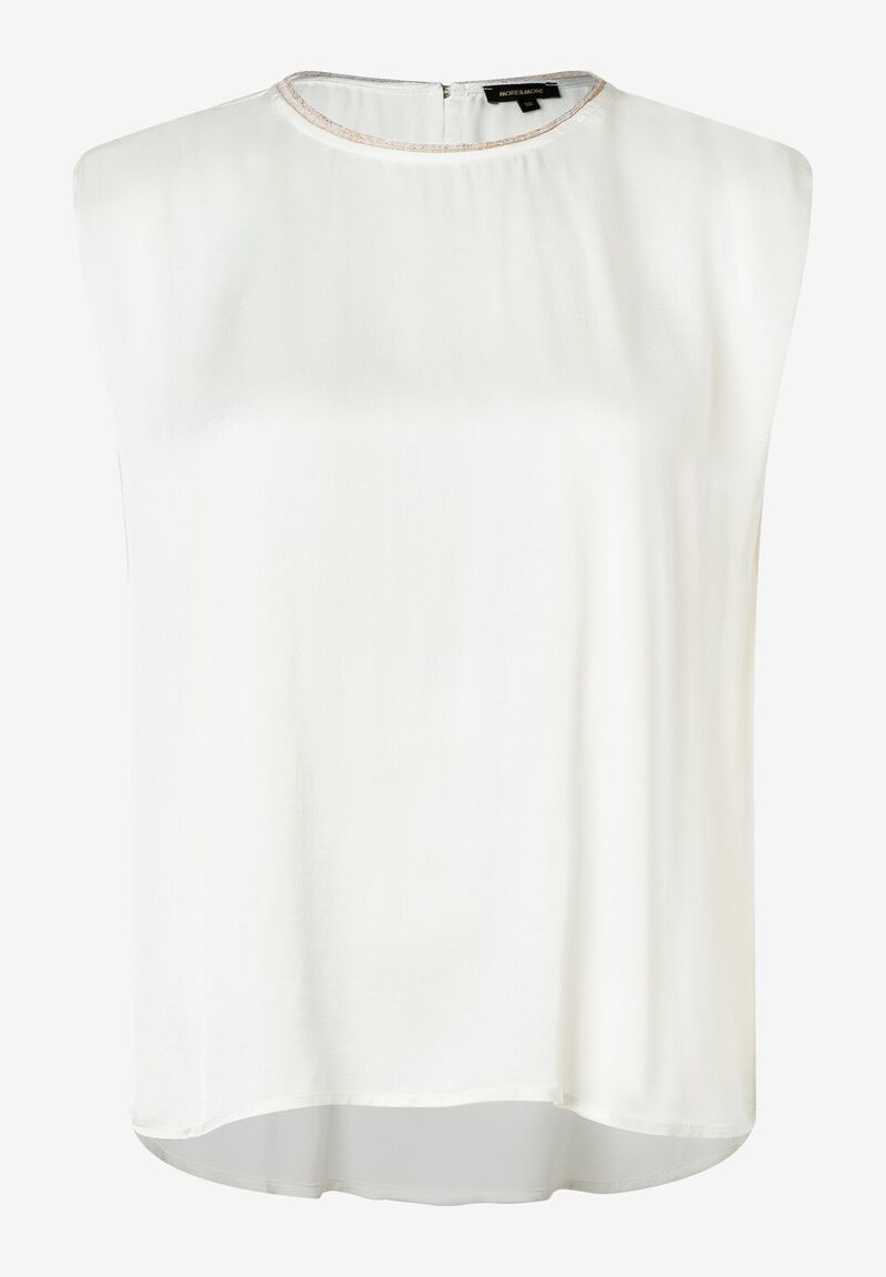 Satinbluse ecru Sommer-Kollektion